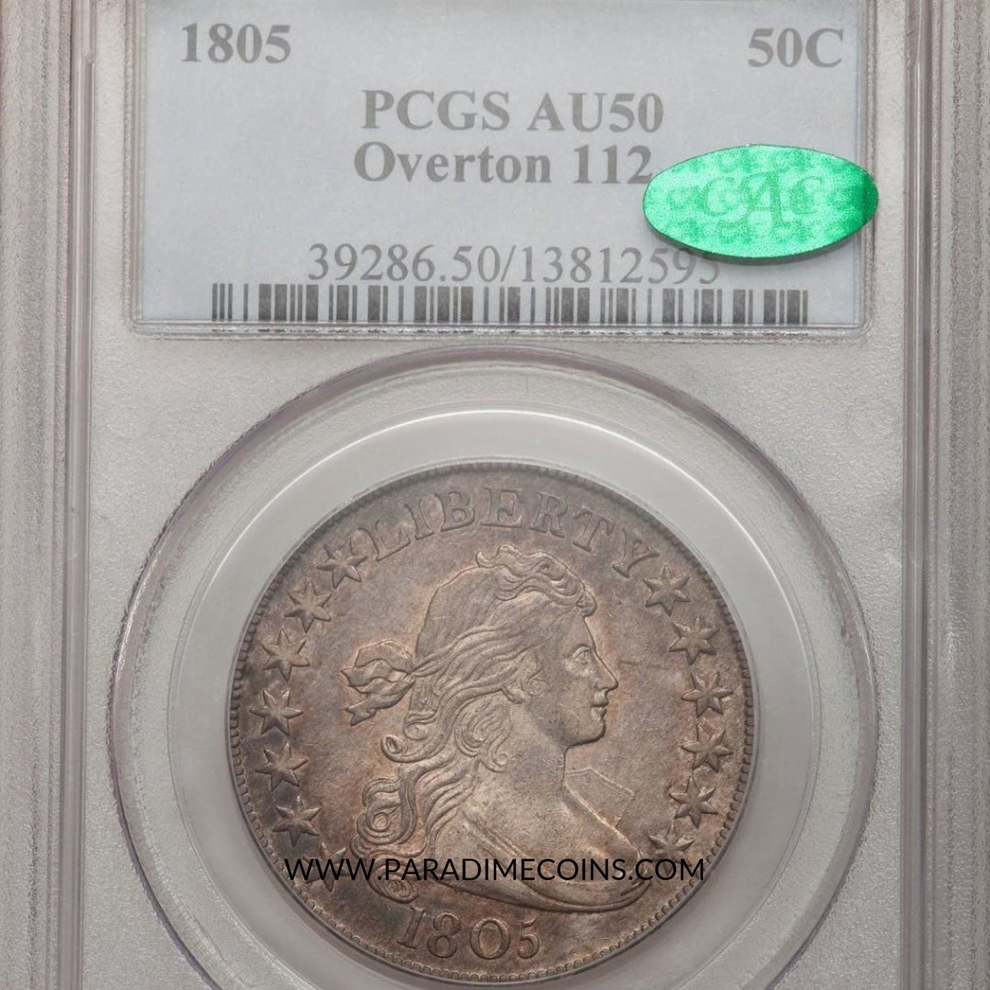 1805 50C AU50 PCGS CAC - Paradime Coins | PCGS NGC CACG CAC Rare US Numismatic Coins For Sale