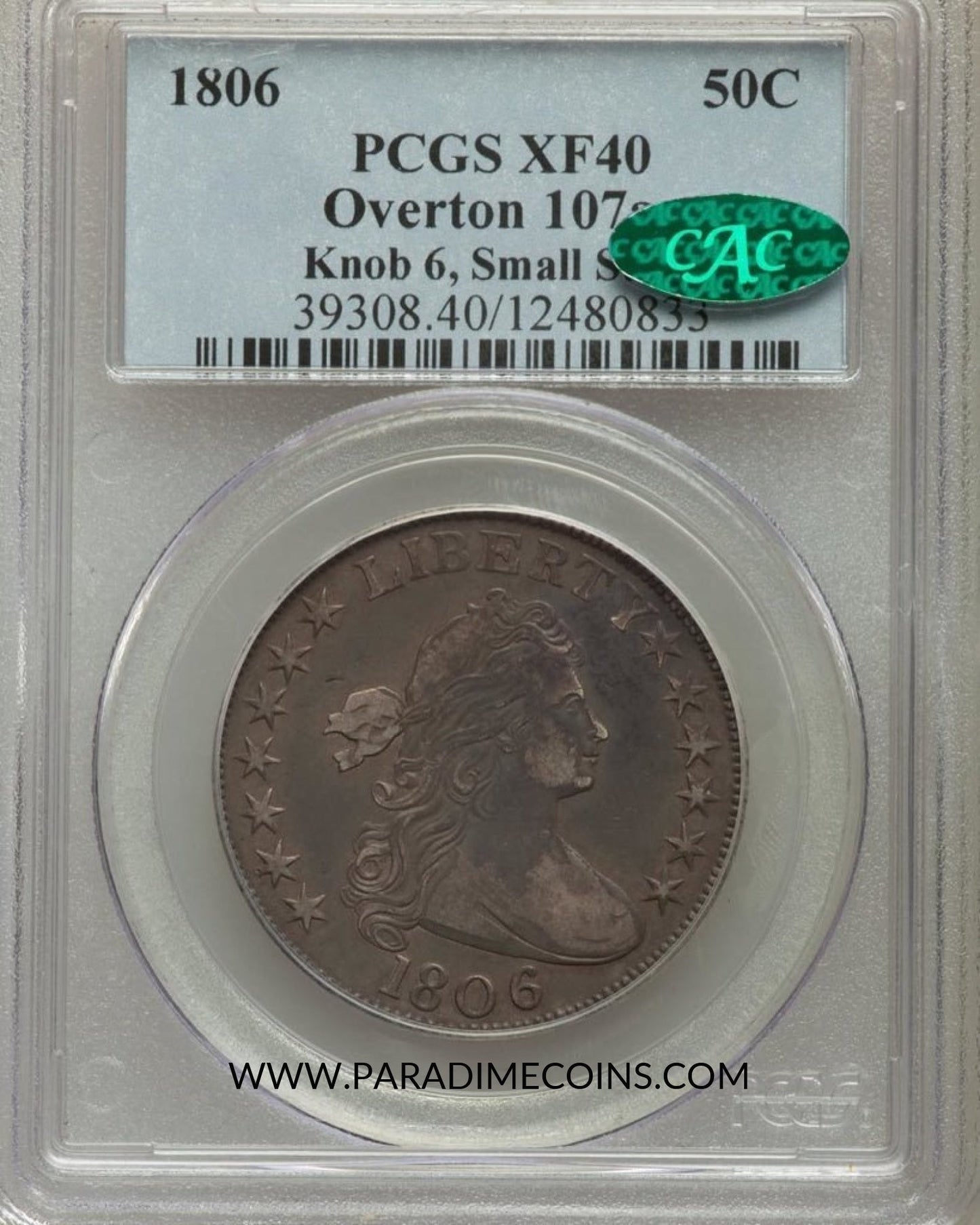 1806 50C XF40 PCGS CAC - Paradime Coins | PCGS NGC CACG CAC Rare US Numismatic Coins For Sale