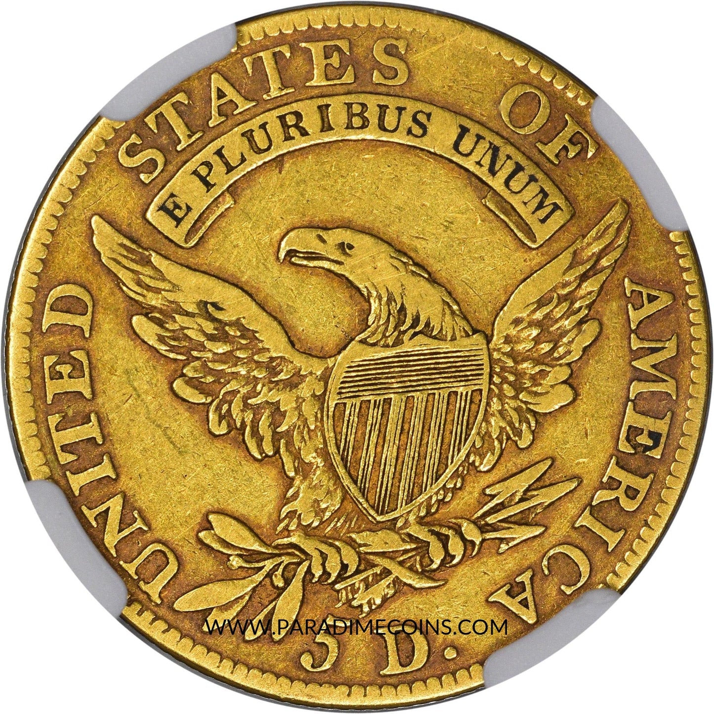 1807 $5 Capped Bust Left VF35 NGC CAC - Paradime Coins | PCGS NGC CACG CAC Rare US Numismatic Coins For Sale