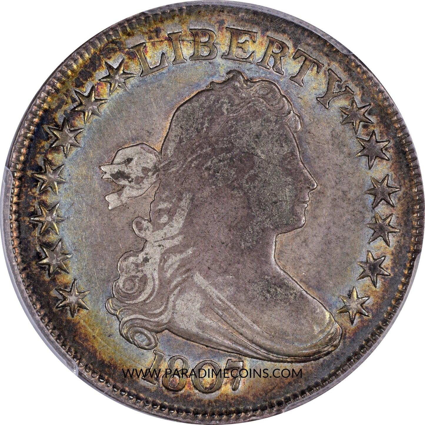 1807 50C DRAPED VF25 PCGS CAC - Paradime Coins | PCGS NGC CACG CAC Rare US Numismatic Coins For Sale