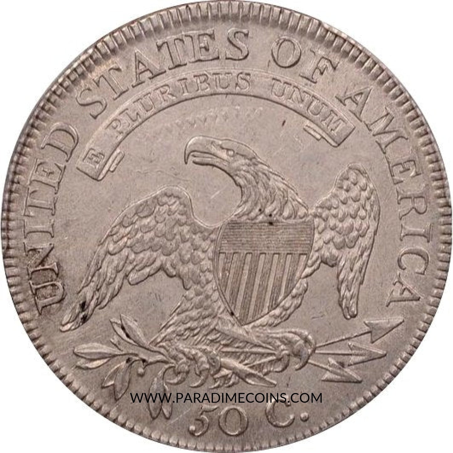 1809 50C XXX EDGE AU53 PCGS - Paradime Coins | PCGS NGC CACG CAC Rare US Numismatic Coins For Sale