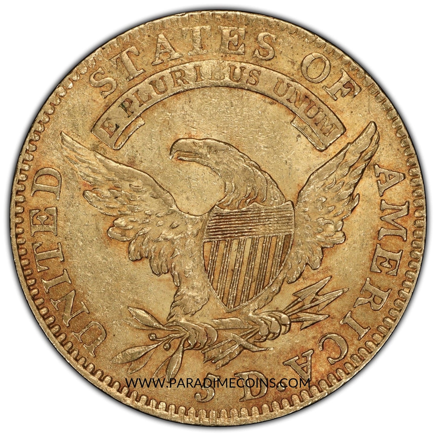 1811 $5 Small 5 AU58 PCGS - Paradime Coins | PCGS NGC CACG CAC Rare US Numismatic Coins For Sale