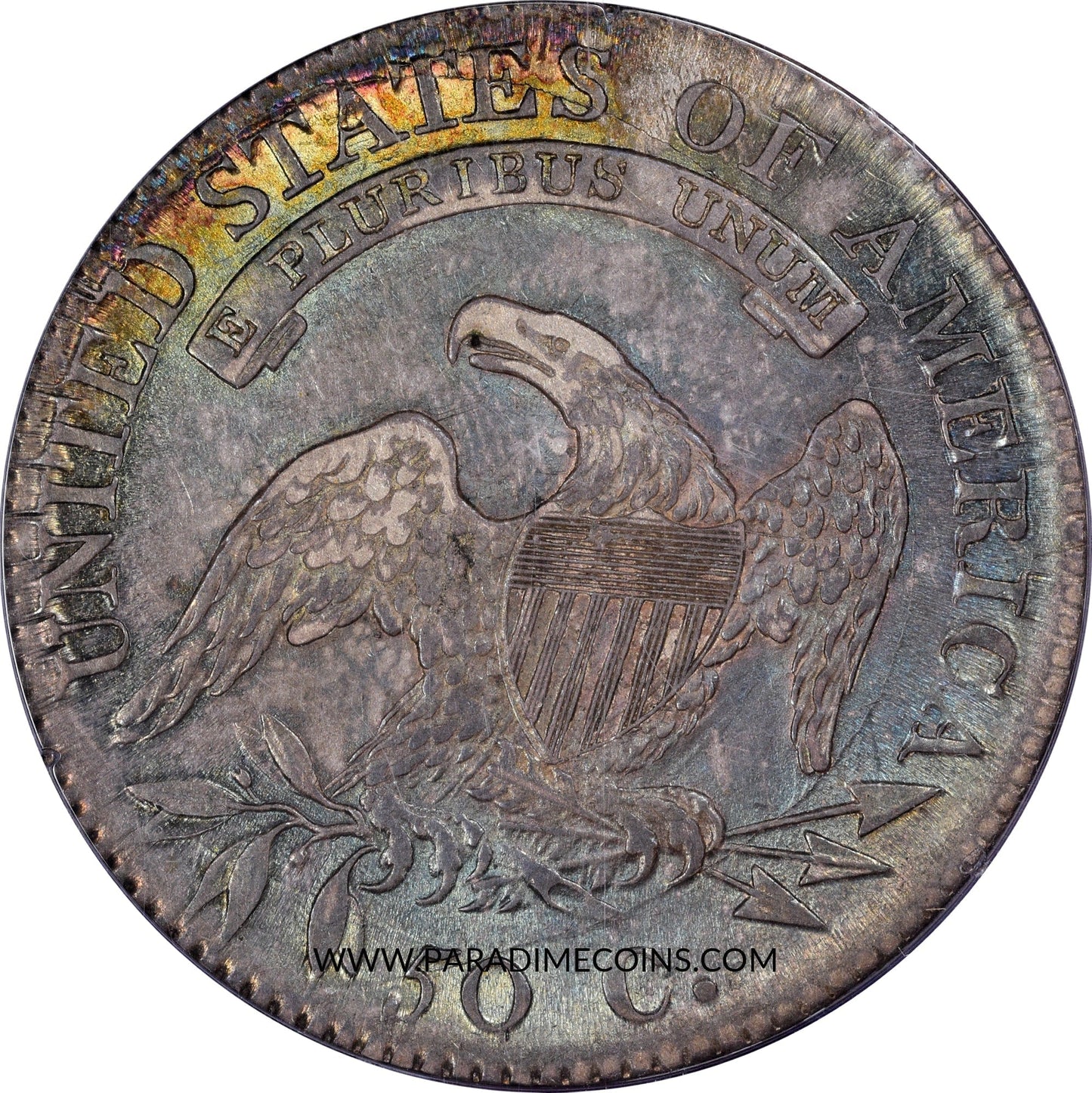 1811 50C SMALL 8 AU55 PCGS RATTLER GOLD CAC - Paradime Coins | PCGS NGC CACG CAC Rare US Numismatic Coins For Sale