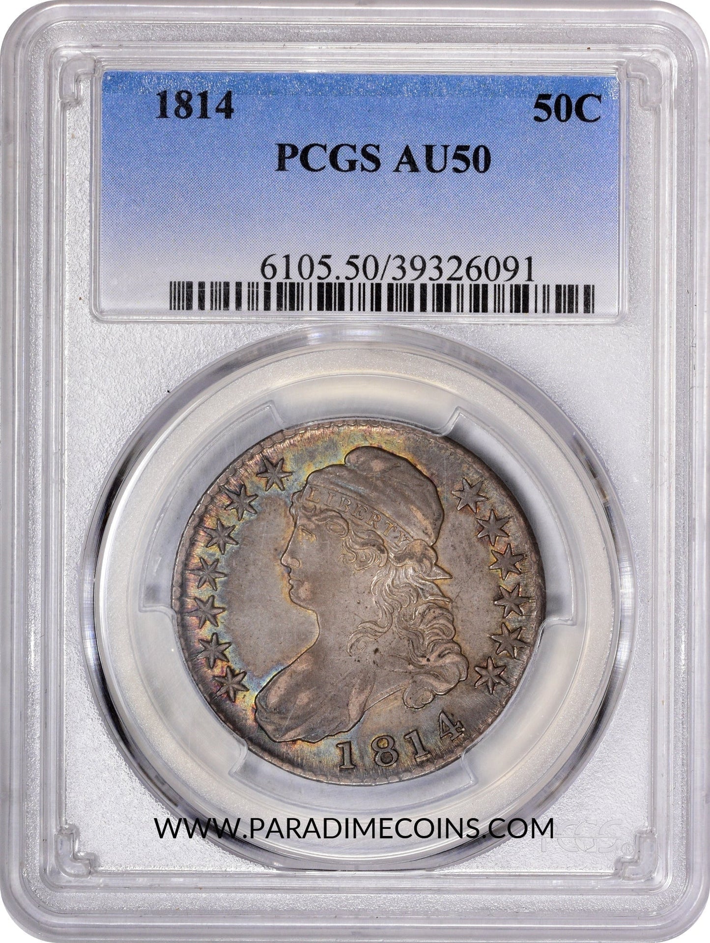1814 50C AU50 PCGS - Paradime Coins | PCGS NGC CACG CAC Rare US Numismatic Coins For Sale