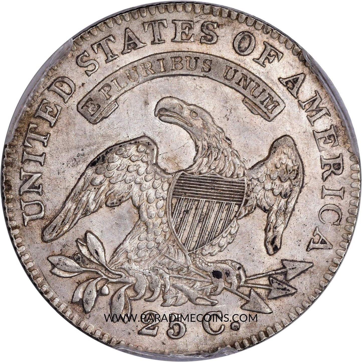 1820 25C LARGE 0 AU55 PCGS CAC - Paradime Coins | PCGS NGC CACG CAC Rare US Numismatic Coins For Sale