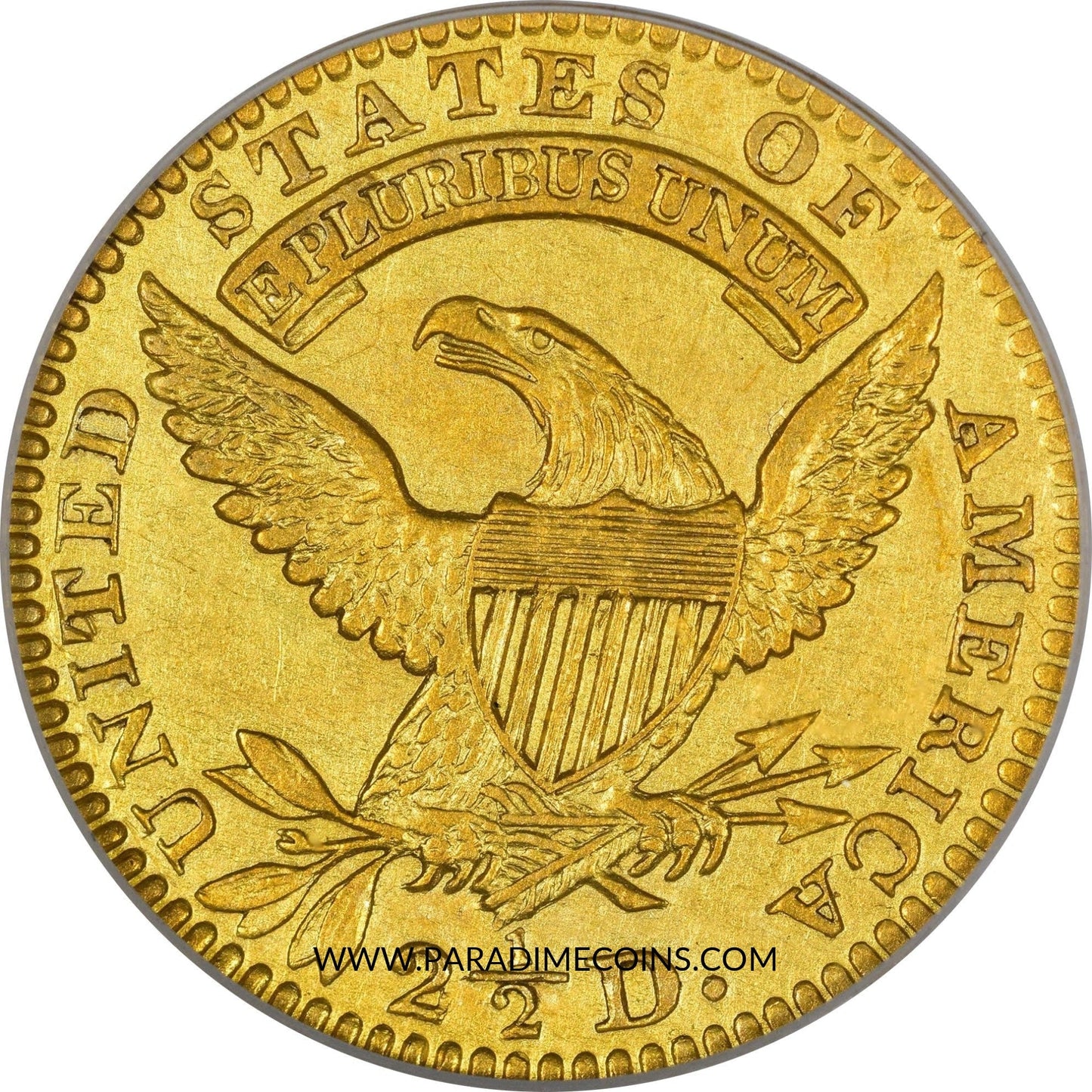 1826/6 $2.5 AU50 PCGS CAC - Paradime Coins | PCGS NGC CACG CAC Rare US Numismatic Coins For Sale