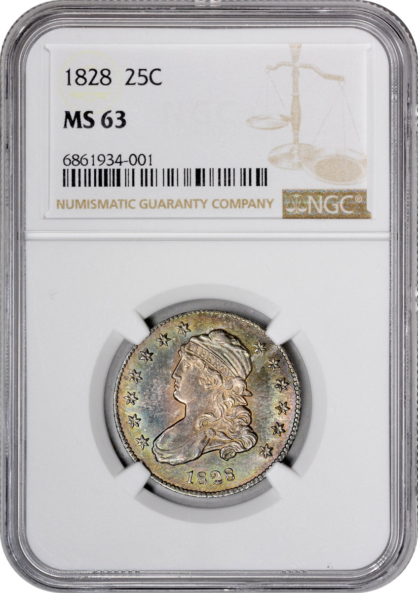 1828 25C MS63 NGC: Paradime Coins US Certified Rare Coins PCGS CAC NGC