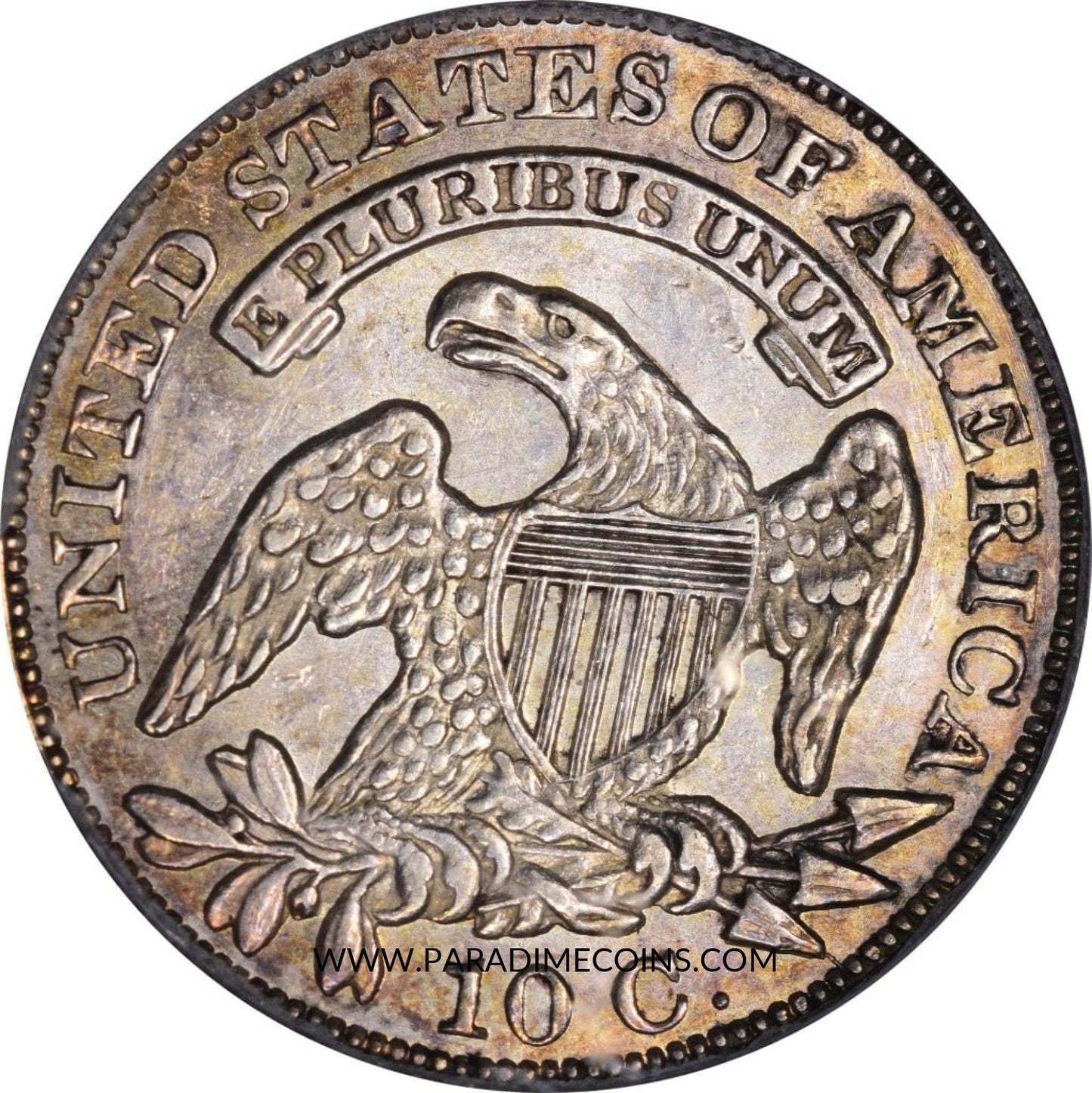 1829 10C MEDIUM JR-11 AU58 PCGS CAC - Paradime Coins | PCGS NGC CACG CAC Rare US Numismatic Coins For Sale