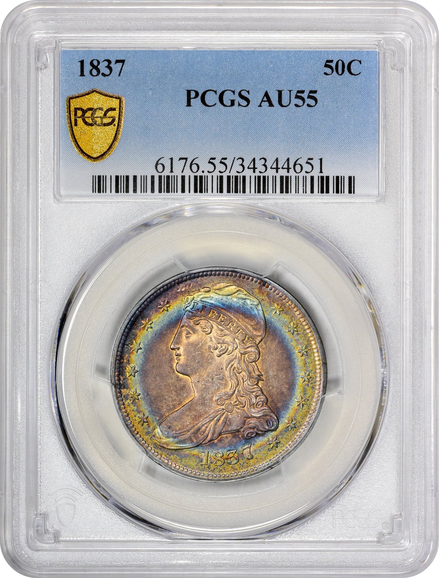 1837 50C AU55 PCGS - Paradime Coins | PCGS NGC CACG CAC Rare US Numismatic Coins For Sale