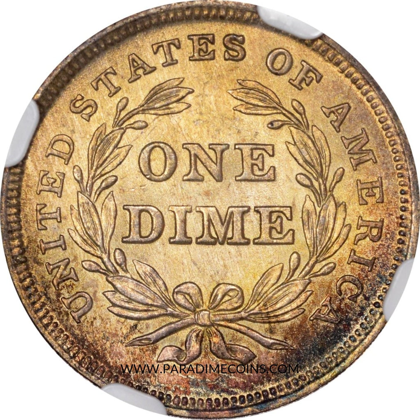1837 10C NO STARS LARGE DATE MS65 NGC CAC - Paradime Coins | PCGS NGC CACG CAC Rare US Numismatic Coins For Sale