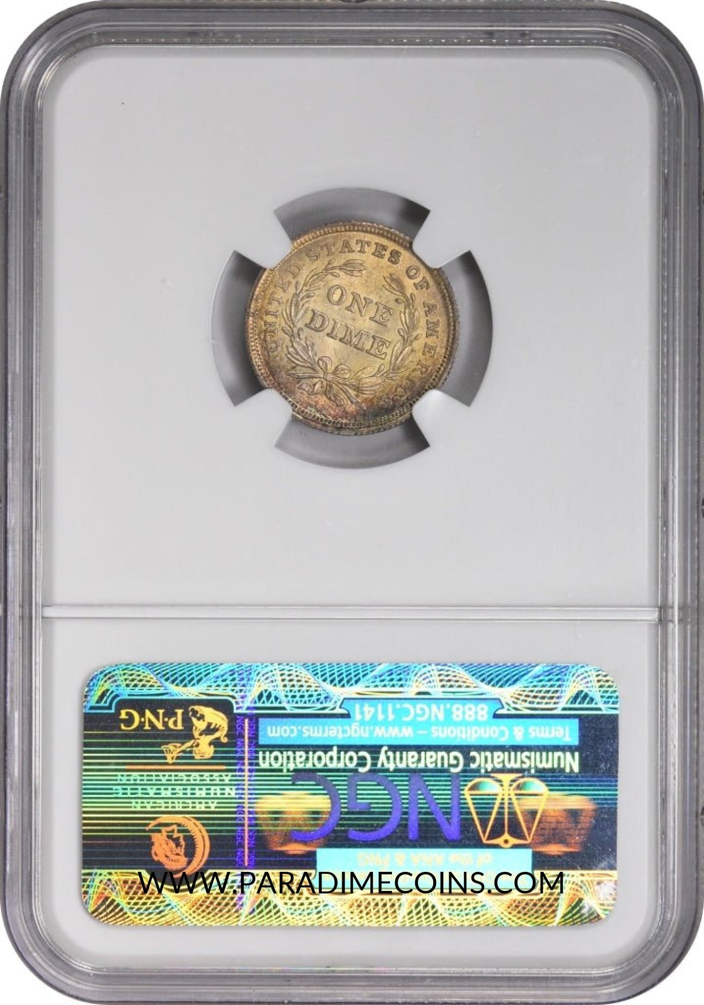 1837 10C NO STARS LARGE DATE MS65 NGC CAC - Paradime Coins | PCGS NGC CACG CAC Rare US Numismatic Coins For Sale