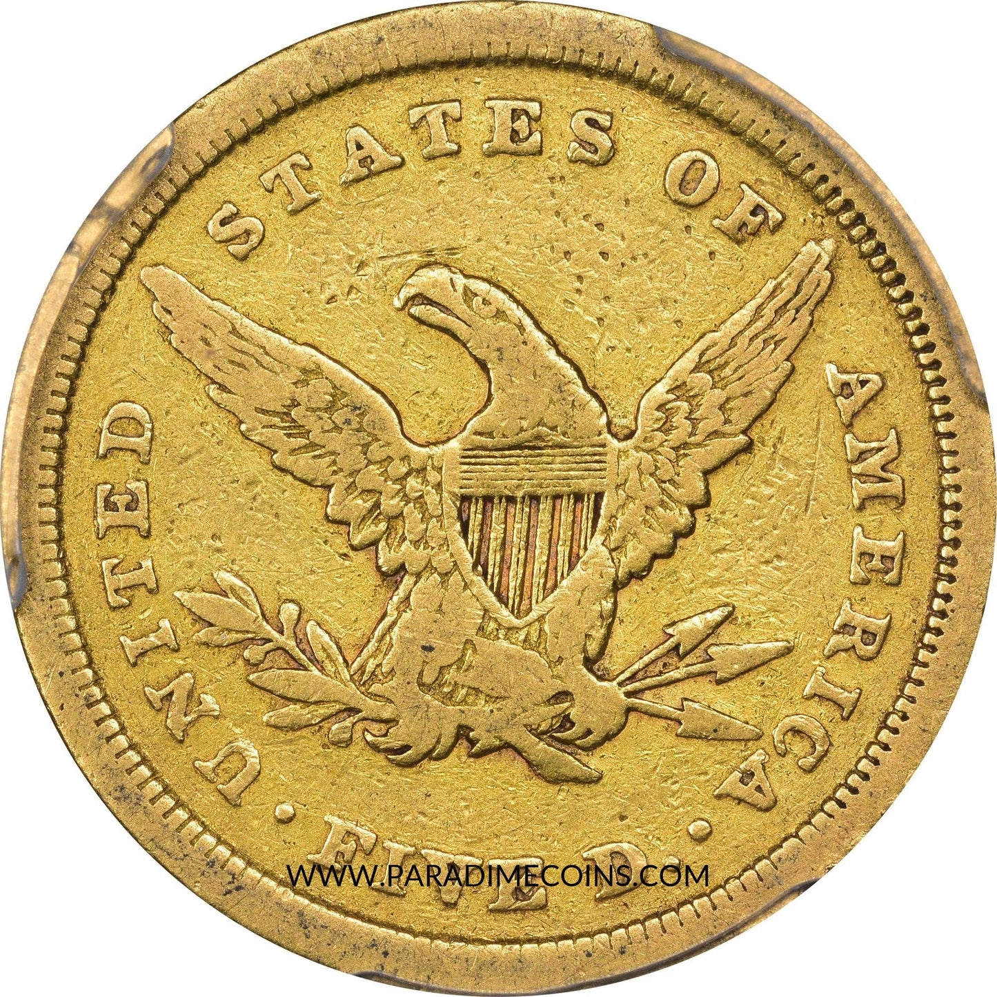 1839-D $5 VG08 PCGS - Paradime Coins | PCGS NGC CACG CAC Rare US Numismatic Coins For Sale