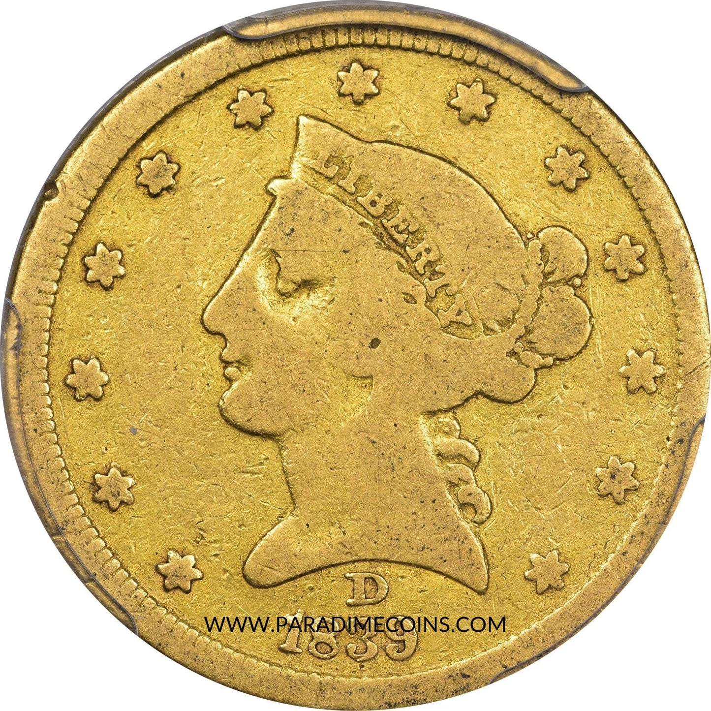 1839-D $5 VG08 PCGS - Paradime Coins | PCGS NGC CACG CAC Rare US Numismatic Coins For Sale
