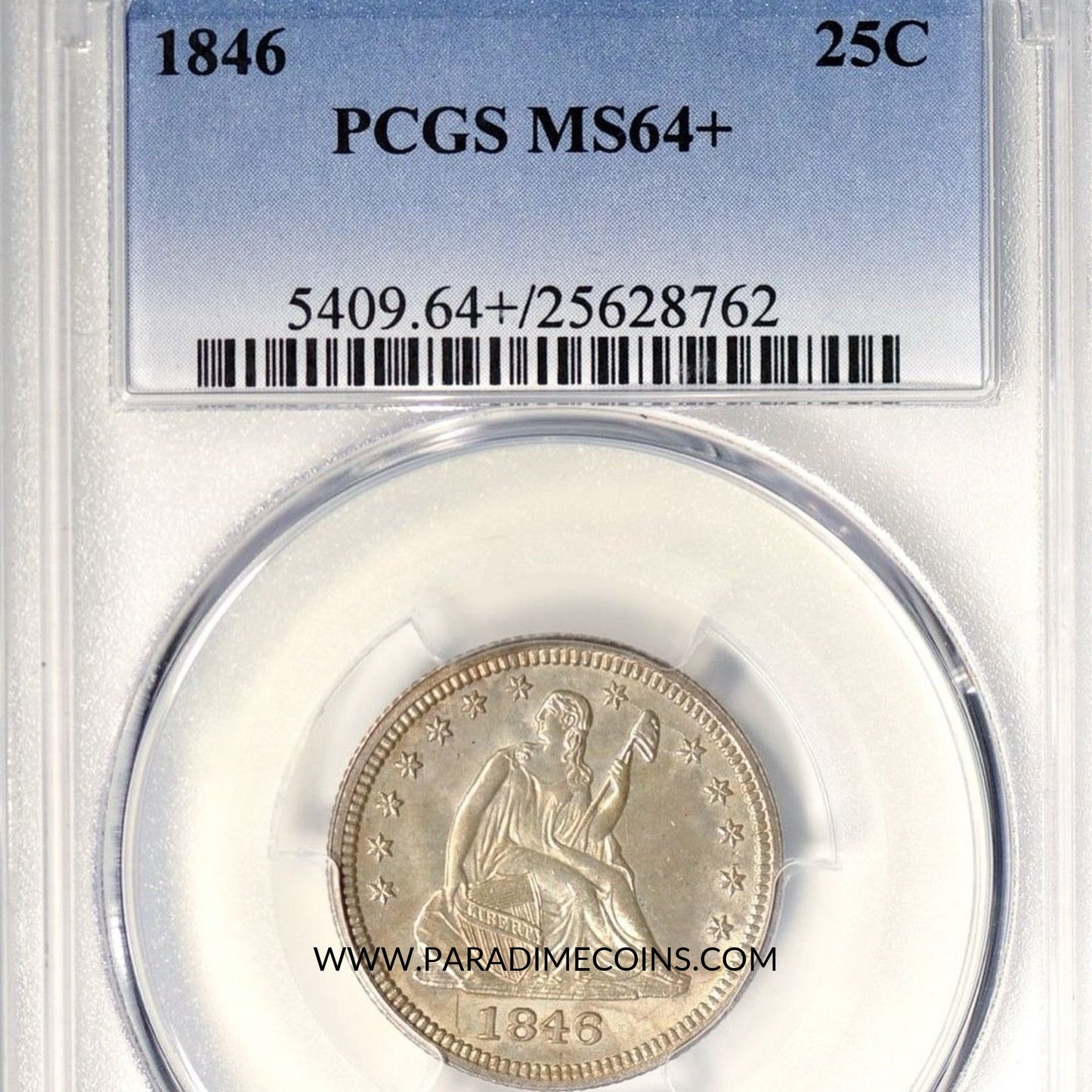 1846 25C MS64+ PCGS - Paradime Coins | PCGS NGC CACG CAC Rare US Numismatic Coins For Sale