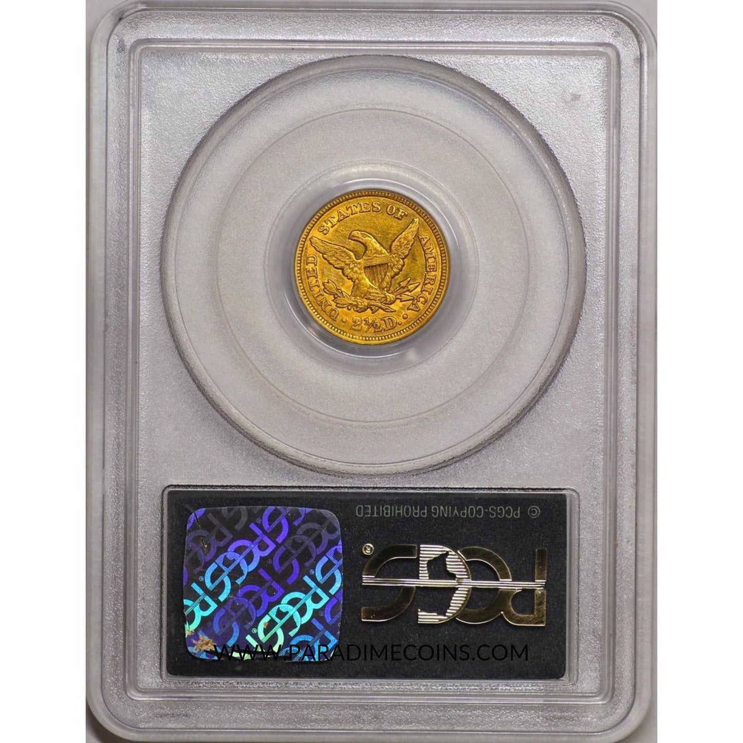 1848 $2.5 AU50 OGH PCGS CAC - Paradime Coins | PCGS NGC CACG CAC Rare US Numismatic Coins For Sale