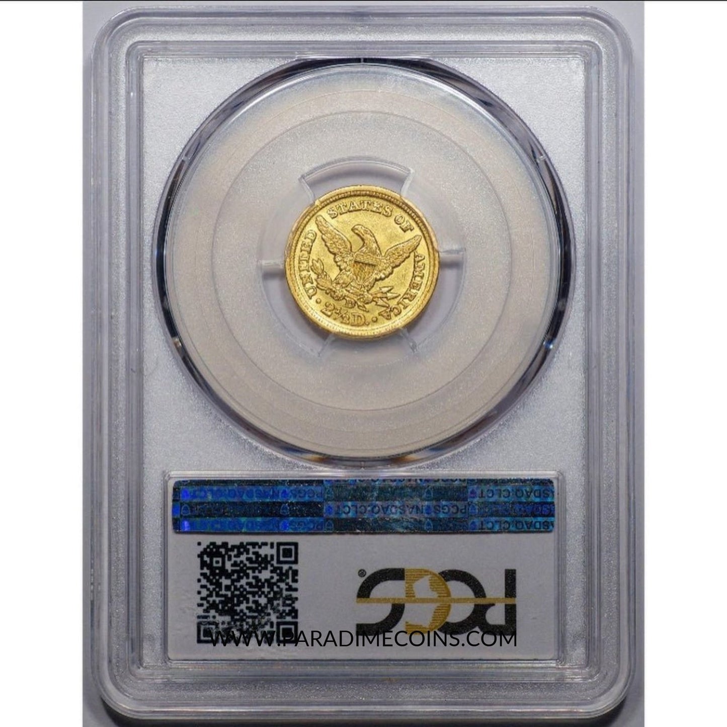 1849-D $2.5 AU58 PCGS CAC - Paradime Coins | PCGS NGC CACG CAC Rare US Numismatic Coins For Sale