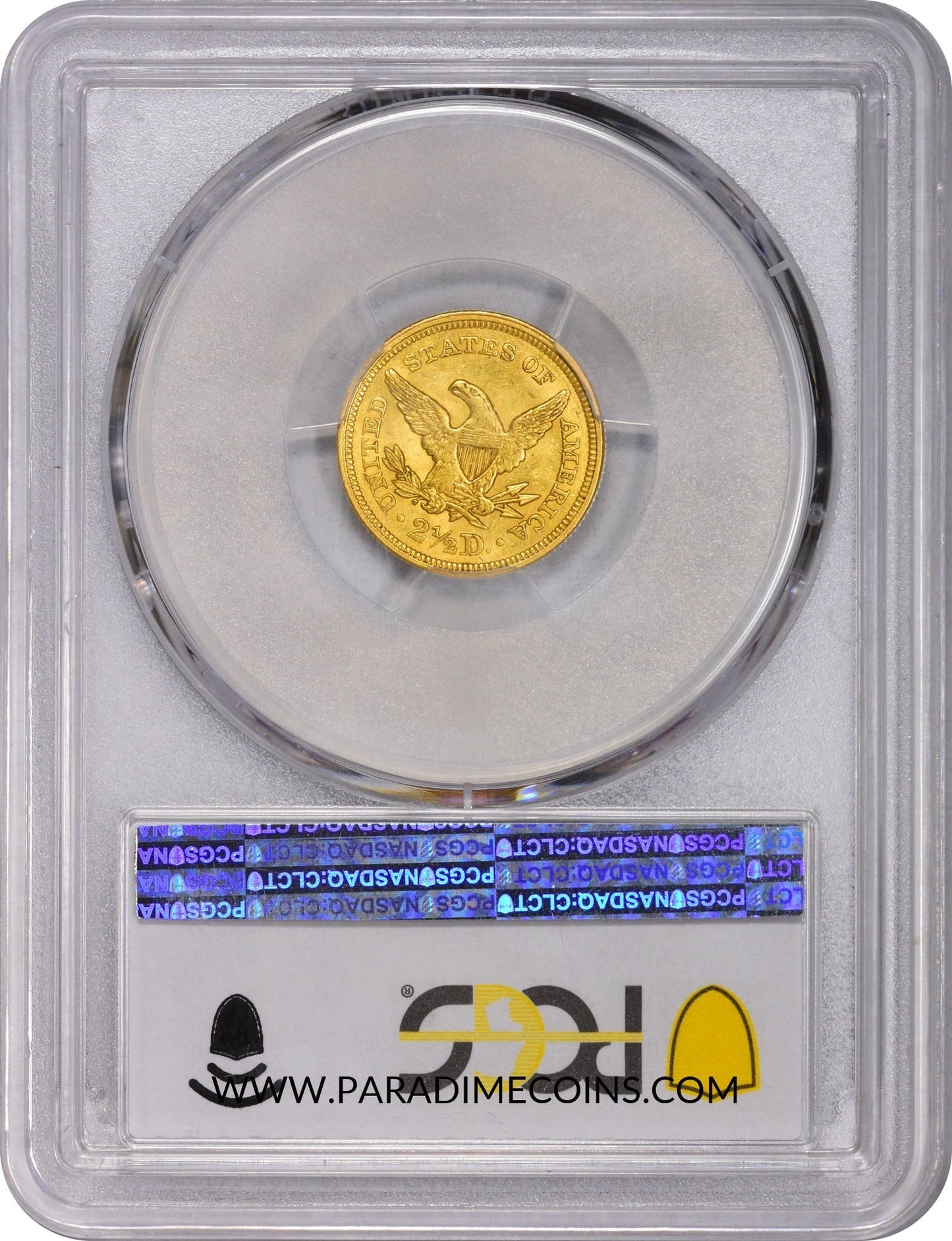 1850 $2.5 MS61 PCGS CAC - Paradime Coins | PCGS NGC CACG CAC Rare US Numismatic Coins For Sale