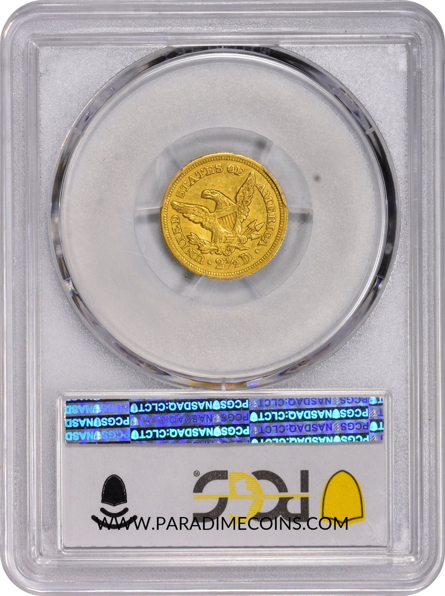 1850-C $2.5 AU58 PCGS - Paradime Coins | PCGS NGC CACG CAC Rare US Numismatic Coins For Sale