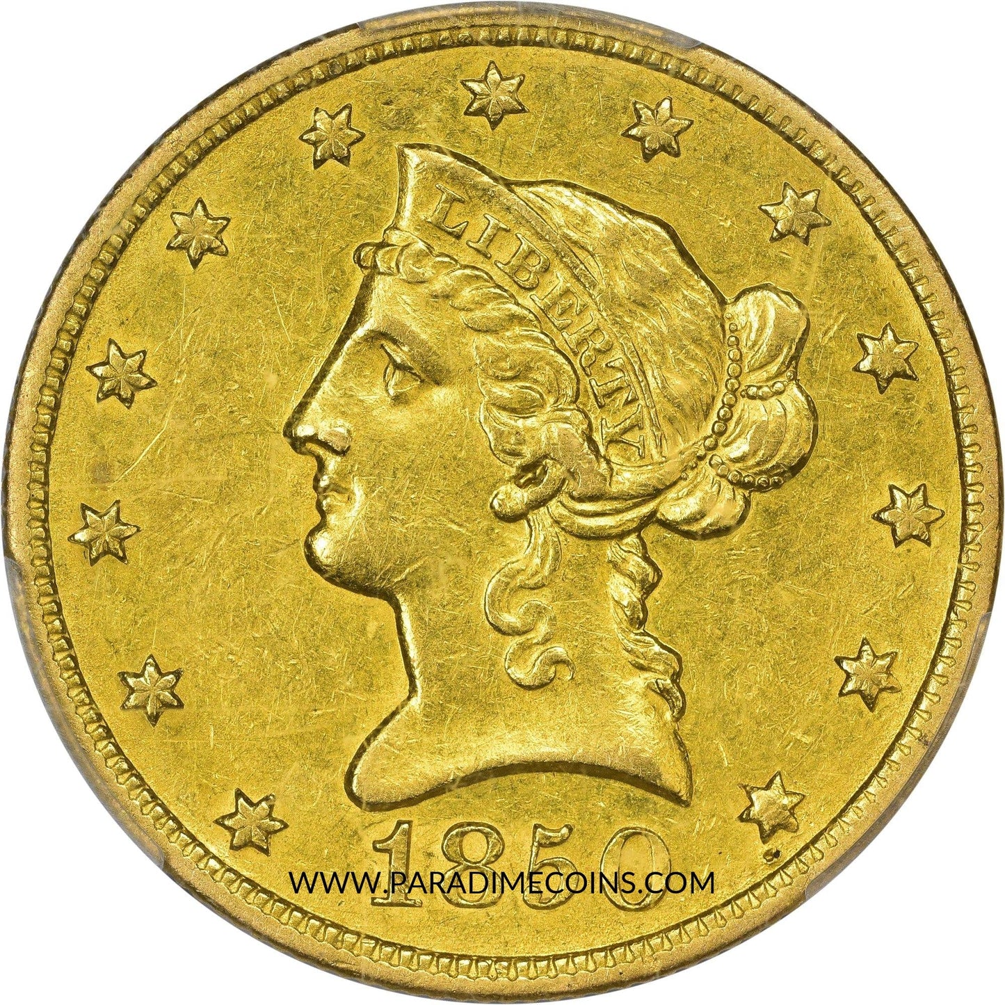 1850-O $10 AU50 PCGS - Paradime Coins | PCGS NGC CACG CAC Rare US Numismatic Coins For Sale
