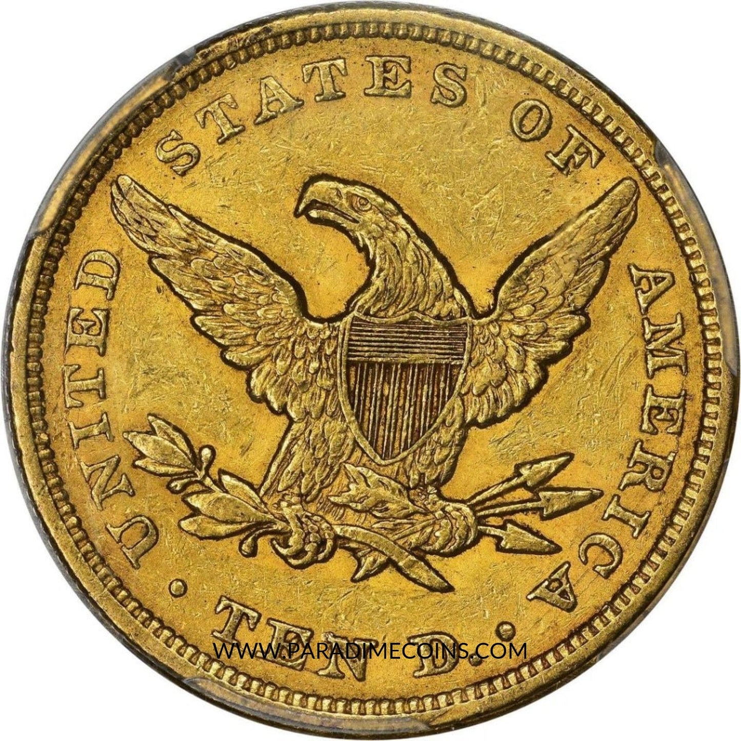 1851 $10 AU50 PCGS CAC - Paradime Coins | PCGS NGC CACG CAC Rare US Numismatic Coins For Sale