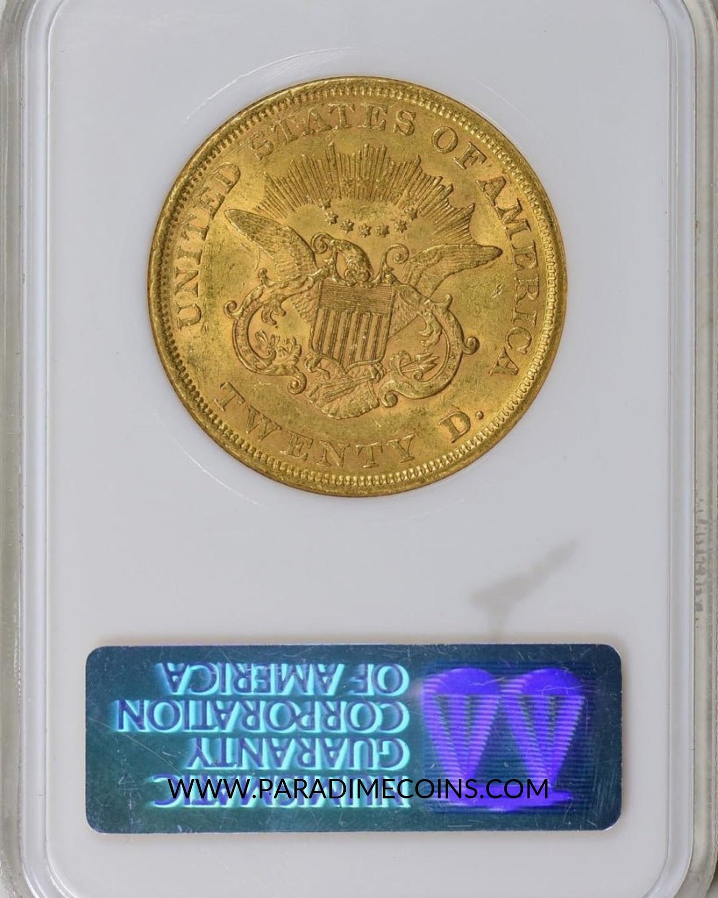 1851 $20 AU58 OH NGC CAC - Paradime Coins | PCGS NGC CACG CAC Rare US Numismatic Coins For Sale