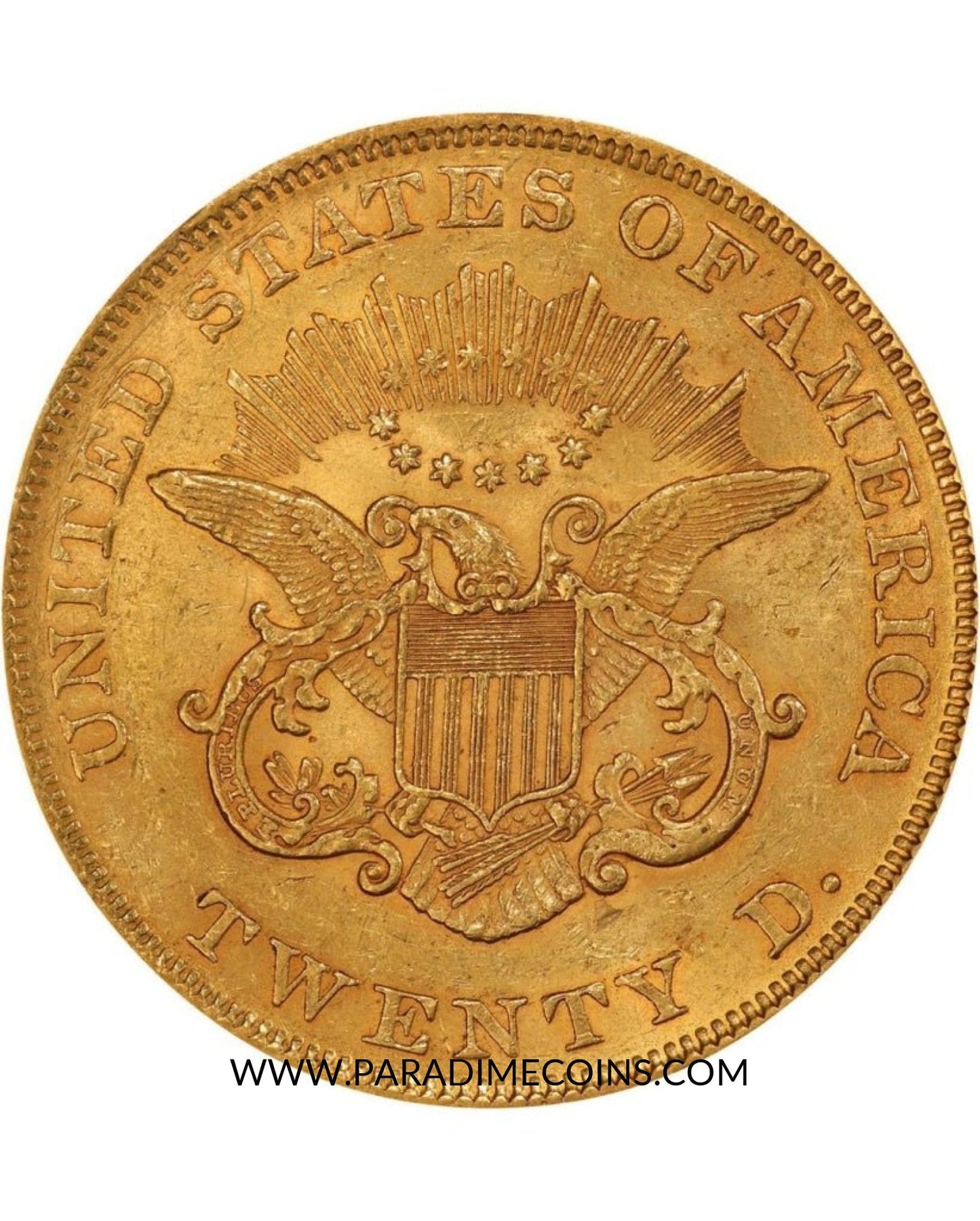 1851 $20 AU58 PCGS CAC - Paradime Coins | PCGS NGC CACG CAC Rare US Numismatic Coins For Sale