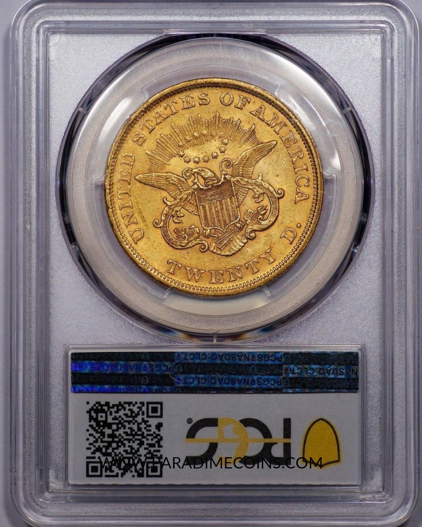 1851 $20 AU58 PCGS CAC - Paradime Coins | PCGS NGC CACG CAC Rare US Numismatic Coins For Sale