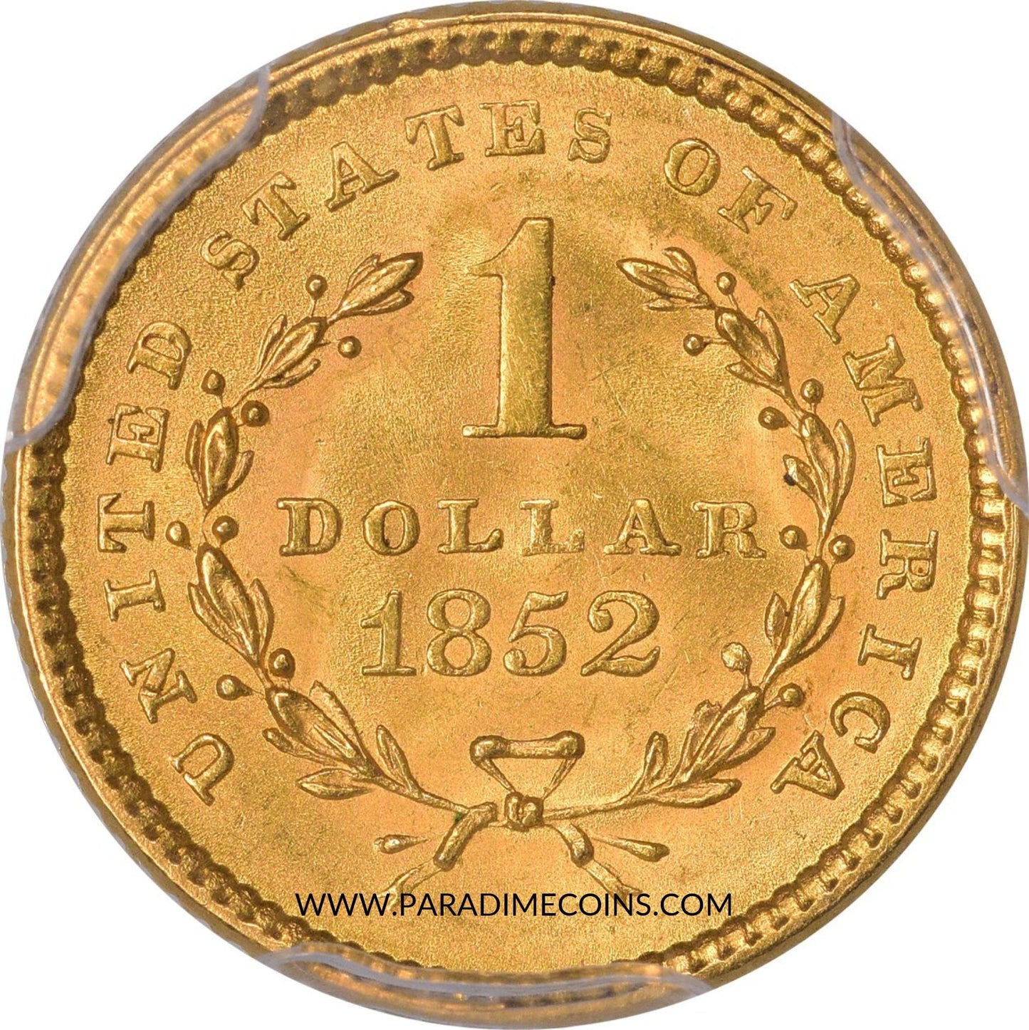 1852 G$1 MS65 PCGS CAC - Paradime Coins | PCGS NGC CACG CAC Rare US Numismatic Coins For Sale