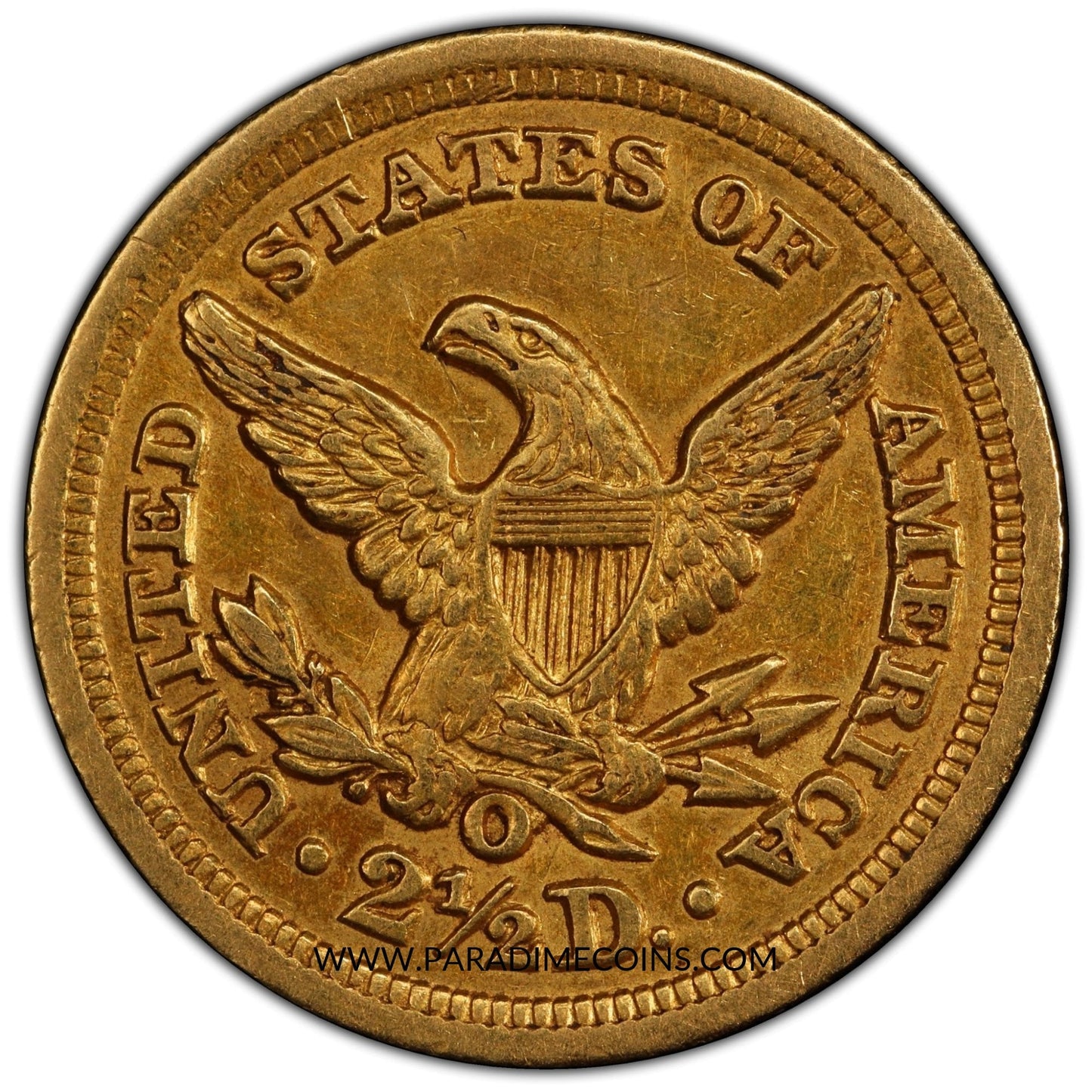 1852-O $2.5 AU58 PCGS CAC - Paradime Coins | PCGS NGC CACG CAC Rare US Numismatic Coins For Sale