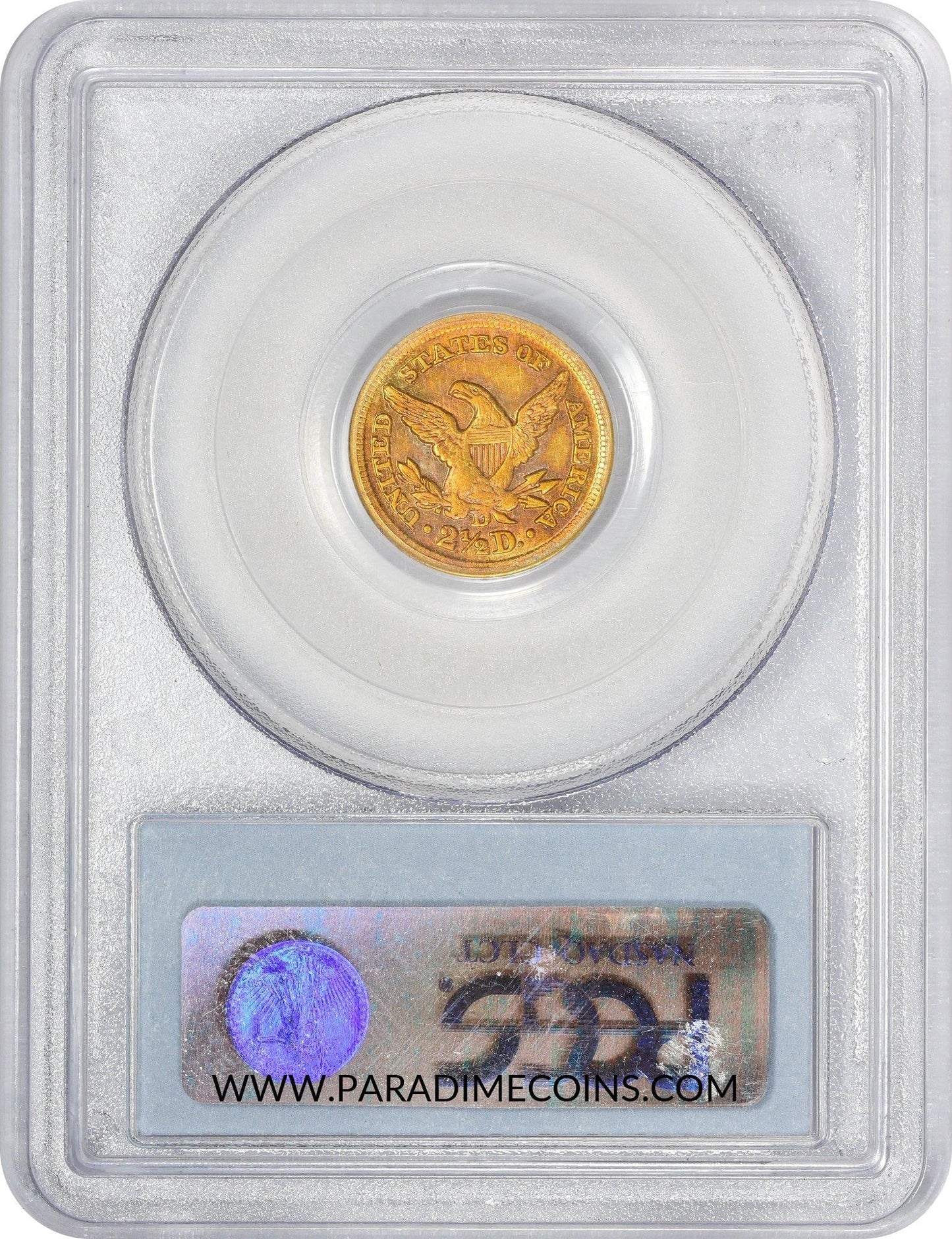 1853-D $2.5 AU55 PCGS - Paradime Coins | PCGS NGC CACG CAC Rare US Numismatic Coins For Sale