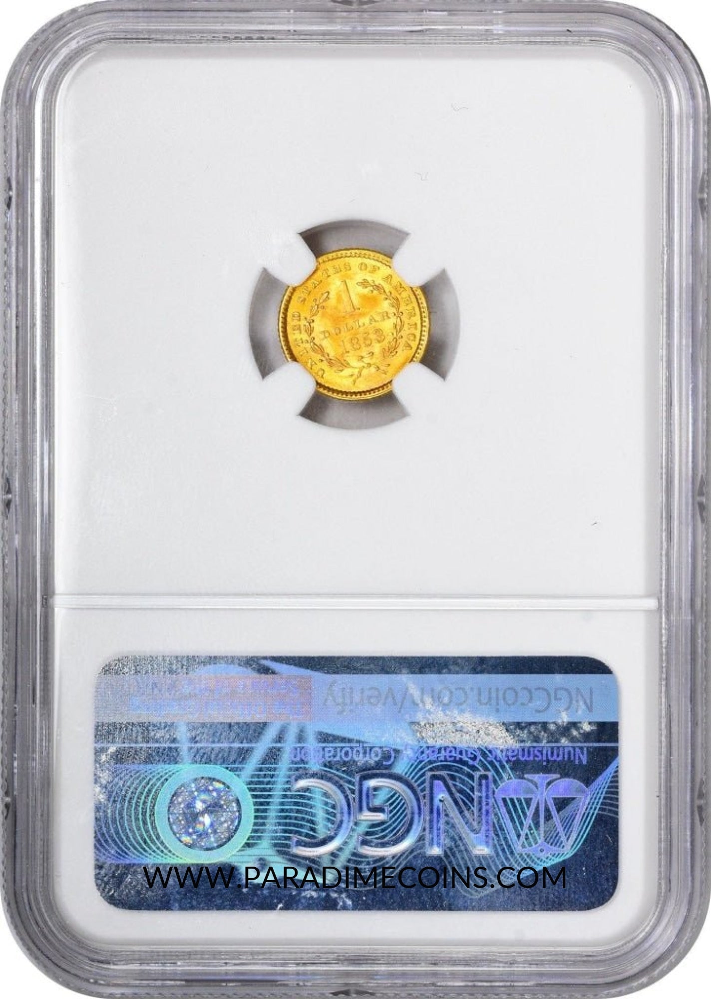 1853 G$1 MS66 NGC CAC - Paradime Coins | PCGS NGC CACG CAC Rare US Numismatic Coins For Sale
