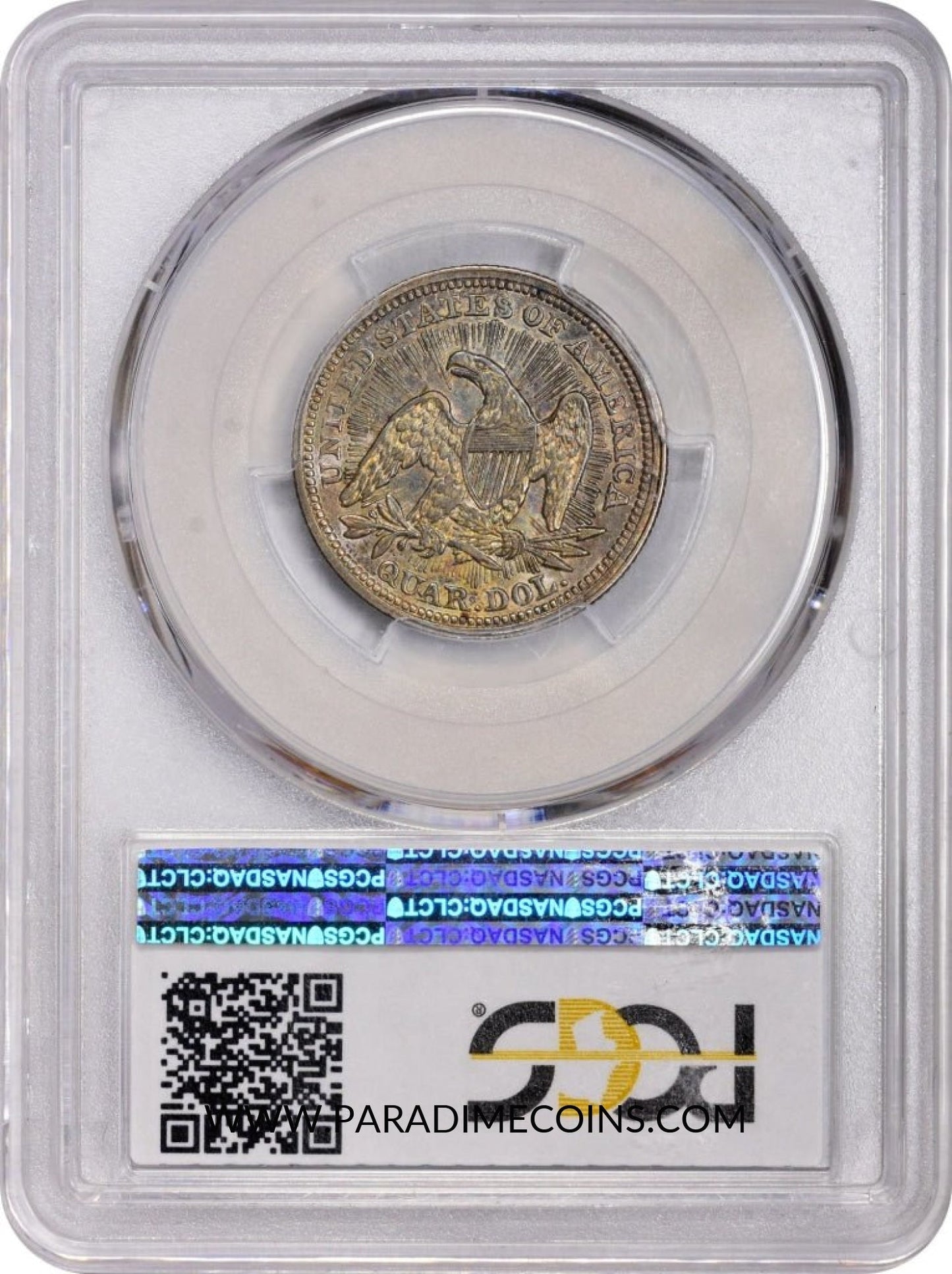 1853/4 ARROWS & RAYS 25C AU55 PCGS CAC - Paradime Coins | PCGS NGC CACG CAC Rare US Numismatic Coins For Sale