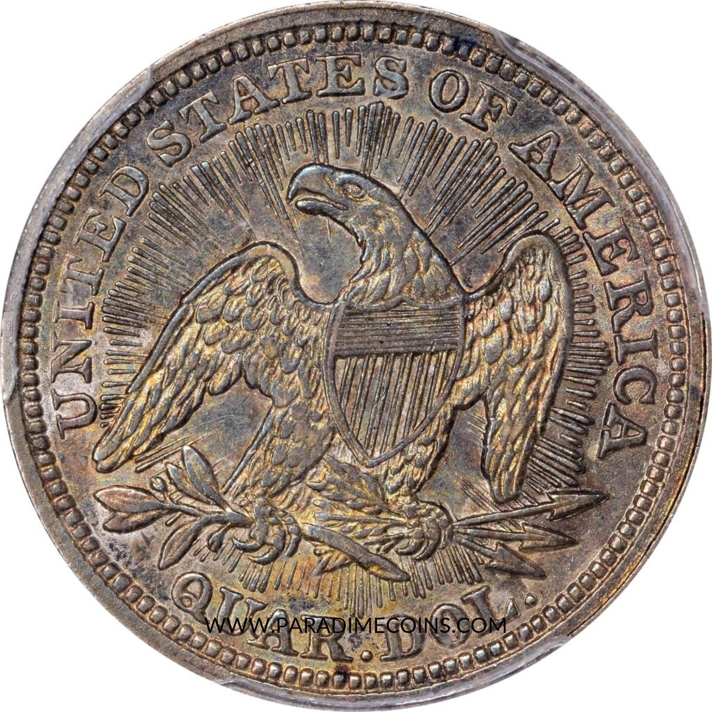 1853/4 ARROWS & RAYS 25C AU55 PCGS CAC - Paradime Coins | PCGS NGC CACG CAC Rare US Numismatic Coins For Sale