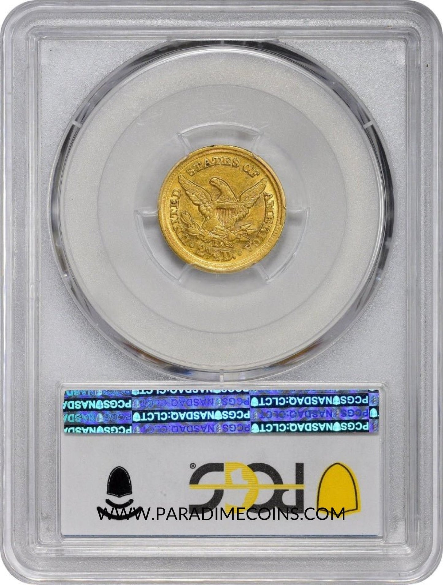 1854-D $2.5 AU58 PCGS CAC - Paradime Coins | PCGS NGC CACG CAC Rare US Numismatic Coins For Sale