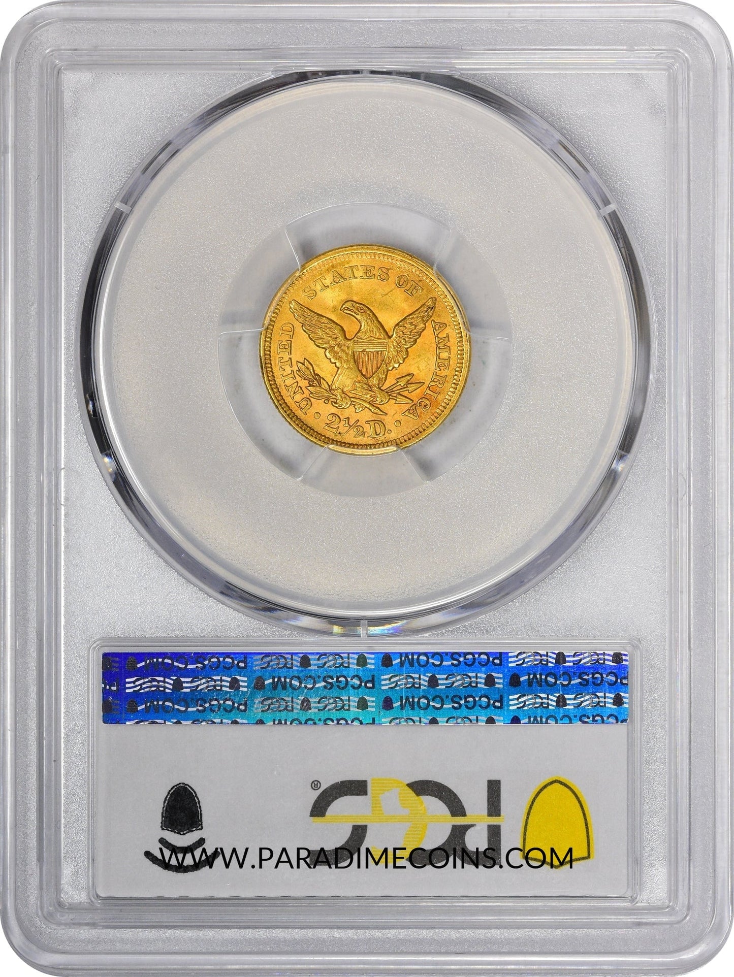 1856 $2.5 MS64+ PCGS CAC - Paradime Coins | PCGS NGC CACG CAC Rare US Numismatic Coins For Sale