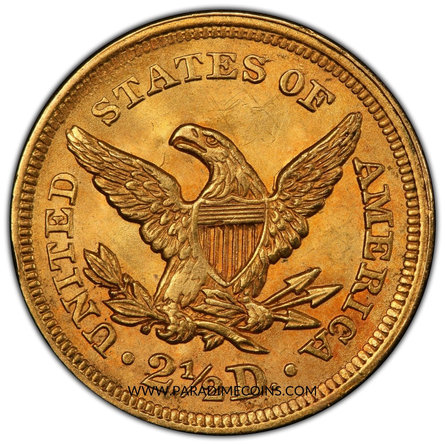 1856 $2.5 MS64+ PCGS CAC - Paradime Coins | PCGS NGC CACG CAC Rare US Numismatic Coins For Sale