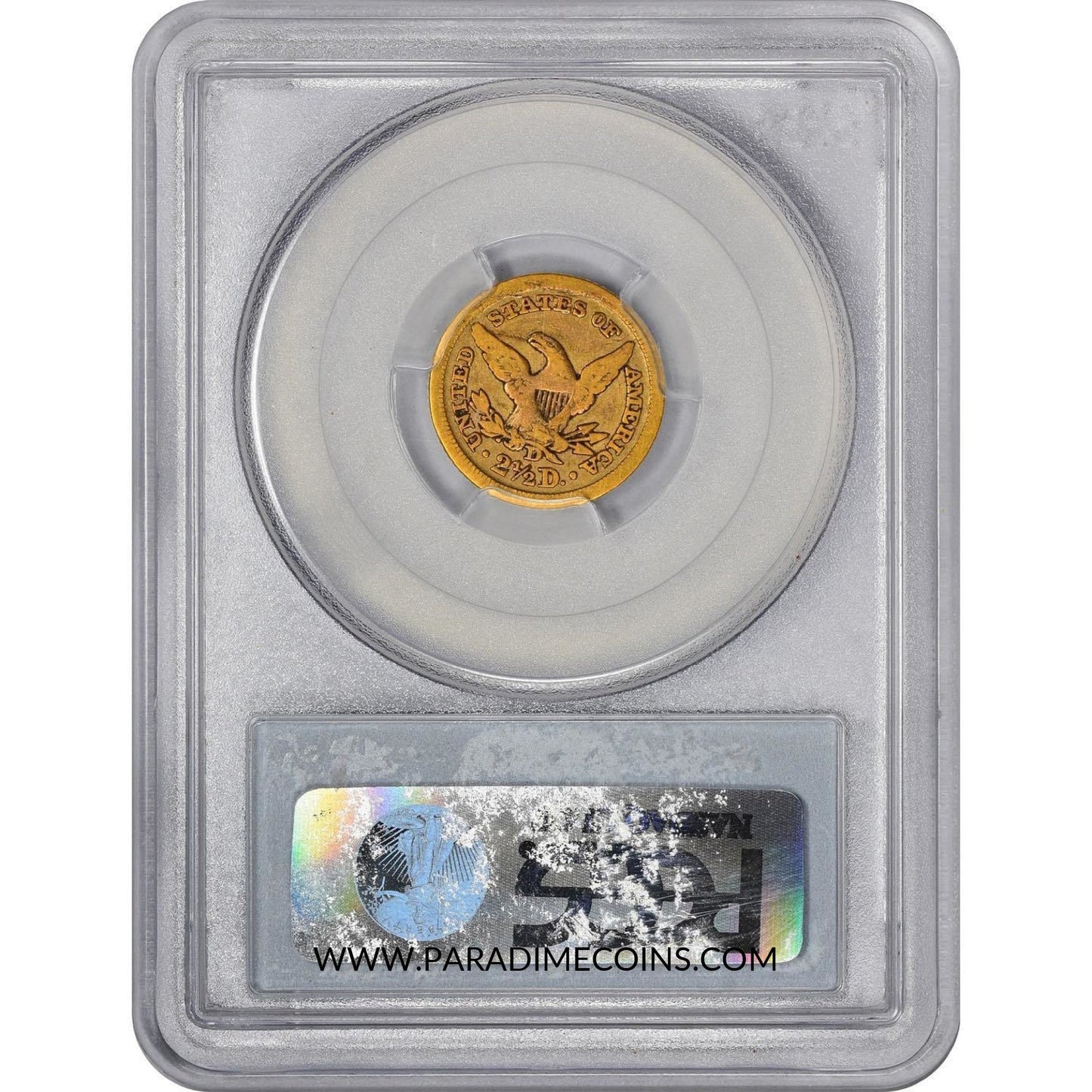 1856-D $2.5 VG10 PCGS CAC - Paradime Coins | PCGS NGC CACG CAC Rare US Numismatic Coins For Sale