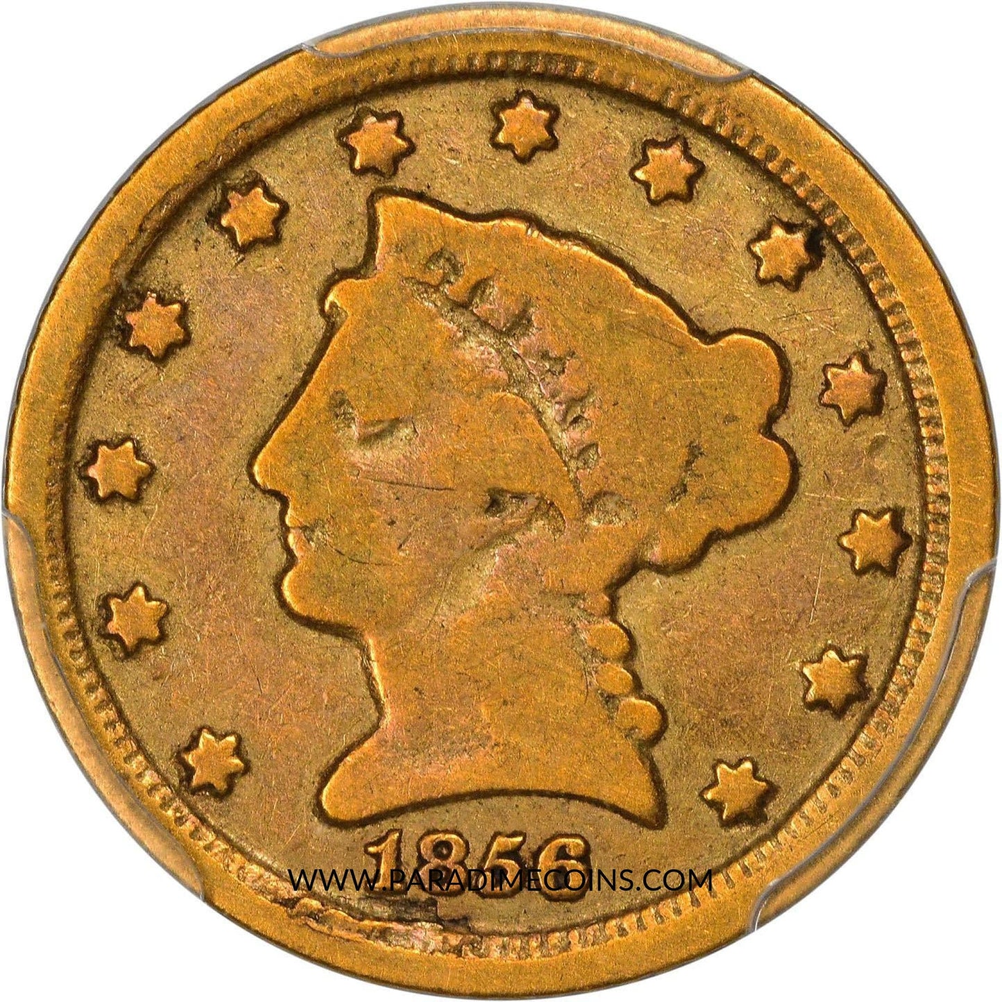 1856-D $2.5 VG10 PCGS CAC - Paradime Coins | PCGS NGC CACG CAC Rare US Numismatic Coins For Sale