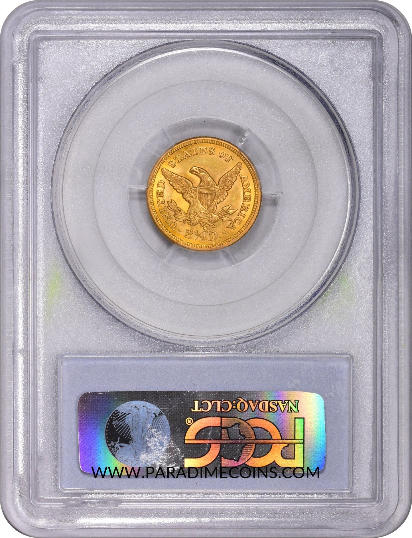 1856-S $2.5 MS63 PCGS CAC - Paradime Coins | PCGS NGC CACG CAC Rare US Numismatic Coins For Sale