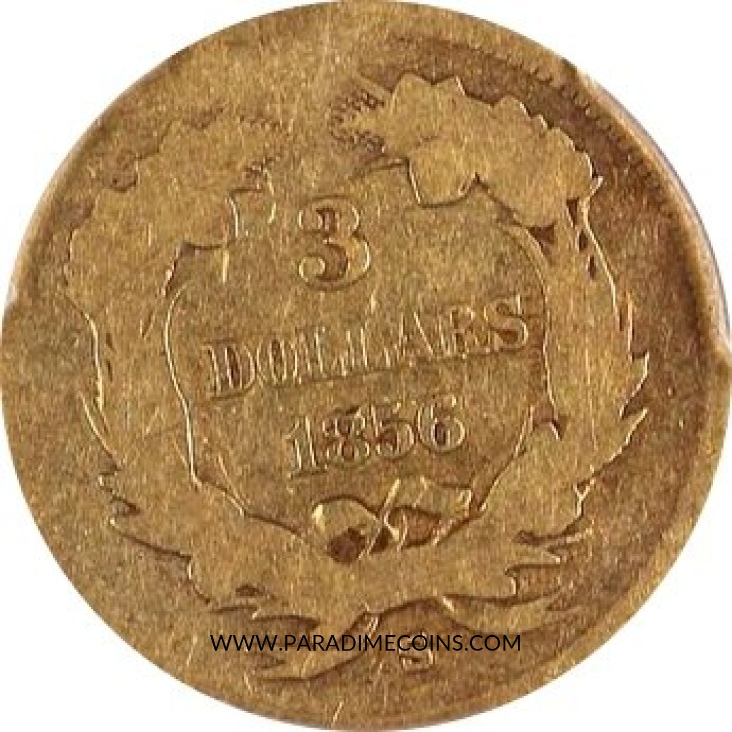 1856-S $3 AG03 PCGS CAC - Paradime Coins | PCGS NGC CACG CAC Rare US Numismatic Coins For Sale