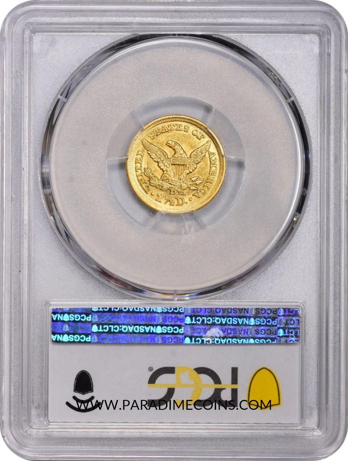 1857-D $2.5 MS61 PCGS CAC - Paradime Coins | PCGS NGC CACG CAC Rare US Numismatic Coins For Sale