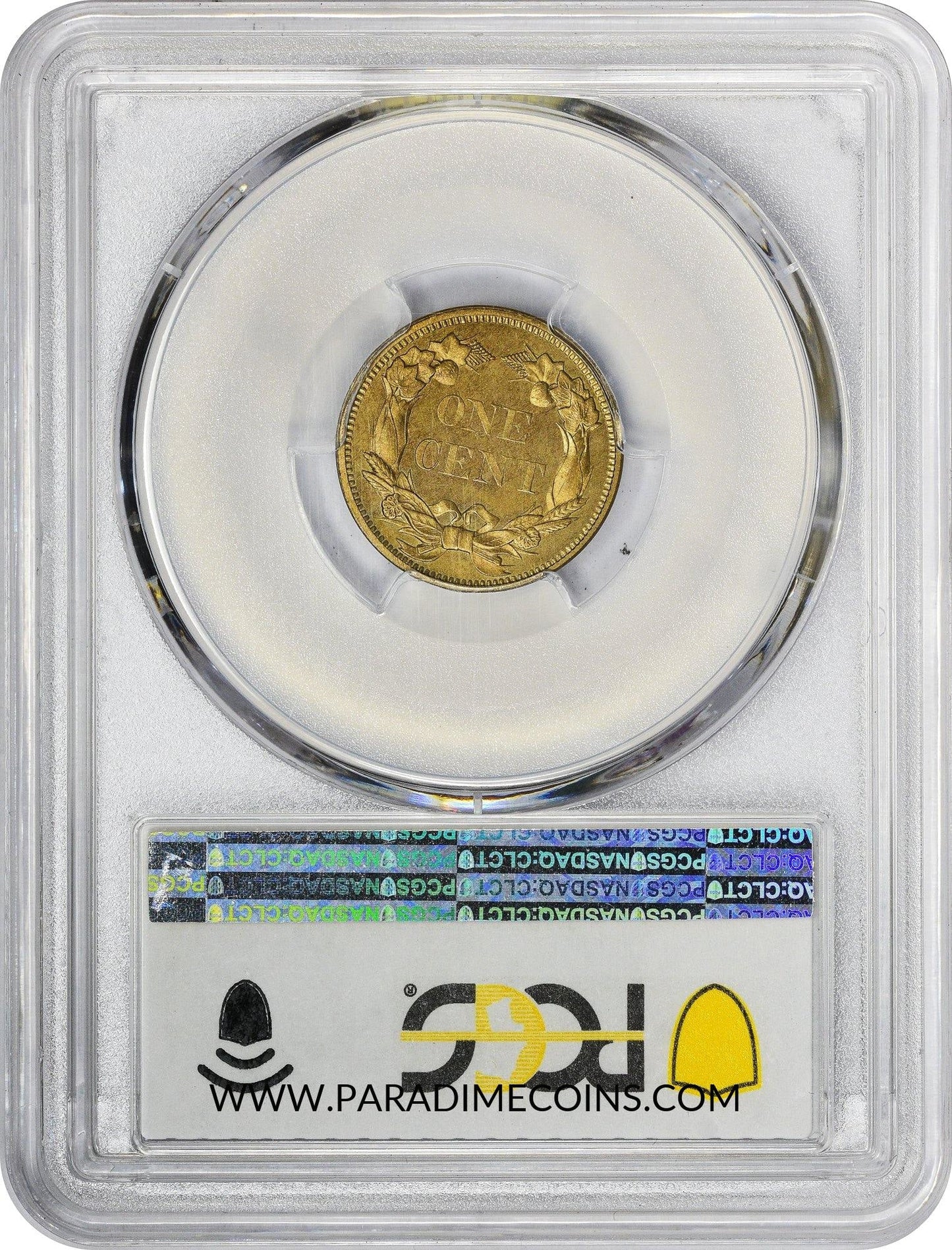 1858 1C PR65 Small Letters PCGS CAC PHOTO SEAL - Paradime Coins | PCGS NGC CACG CAC Rare US Numismatic Coins For Sale