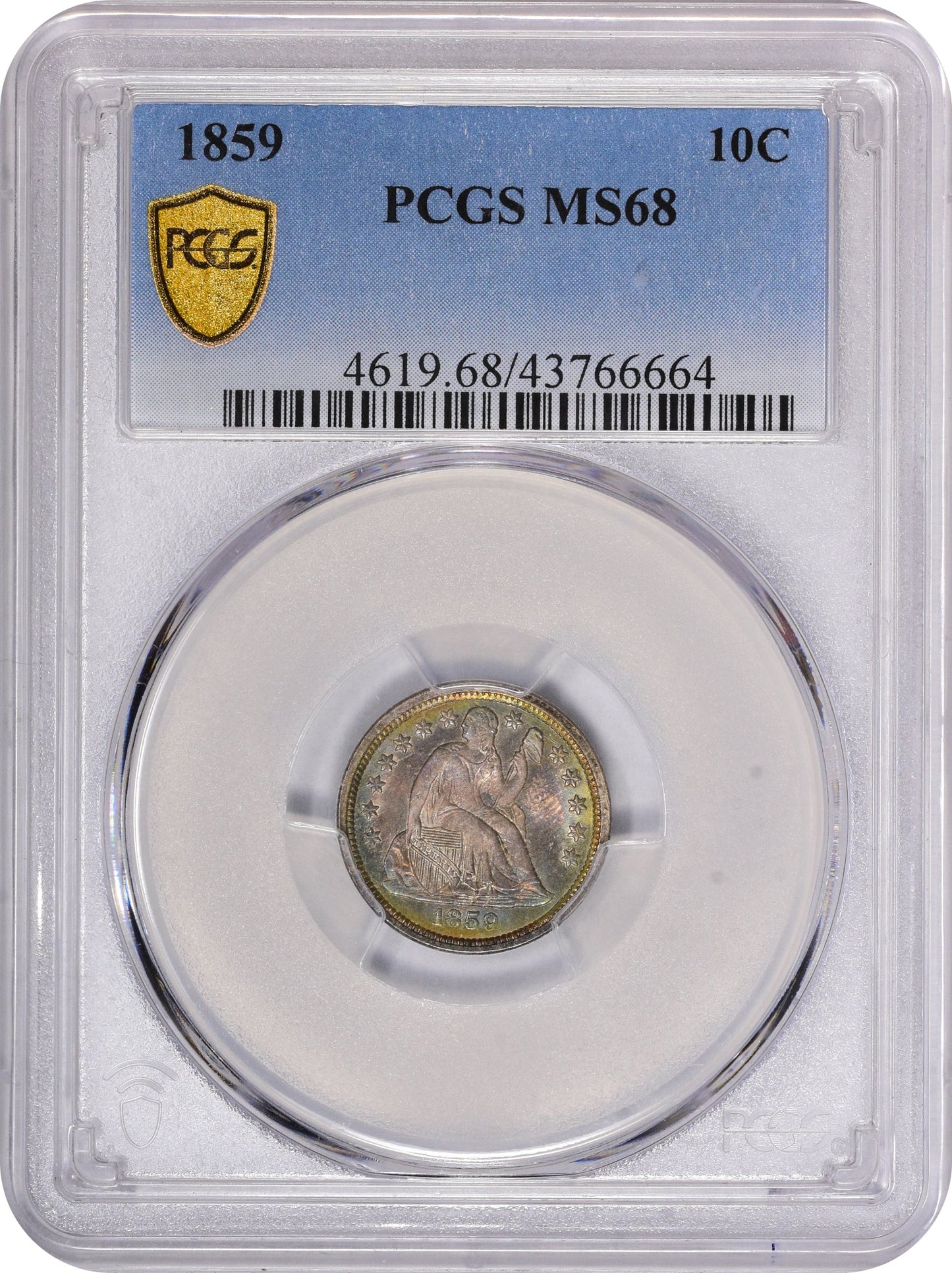 1859 10C MS68 PCGS - Paradime Coins | PCGS NGC CACG CAC Rare US Numismatic Coins For Sale
