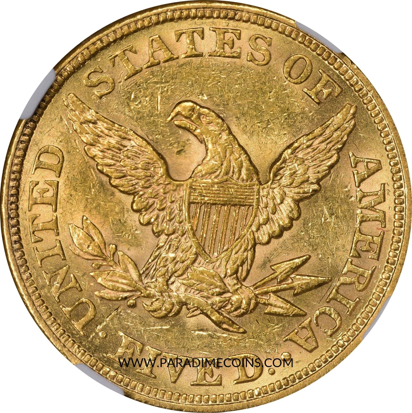 1859 $5 MS61 NGC - Paradime Coins | PCGS NGC CACG CAC Rare US Numismatic Coins For Sale