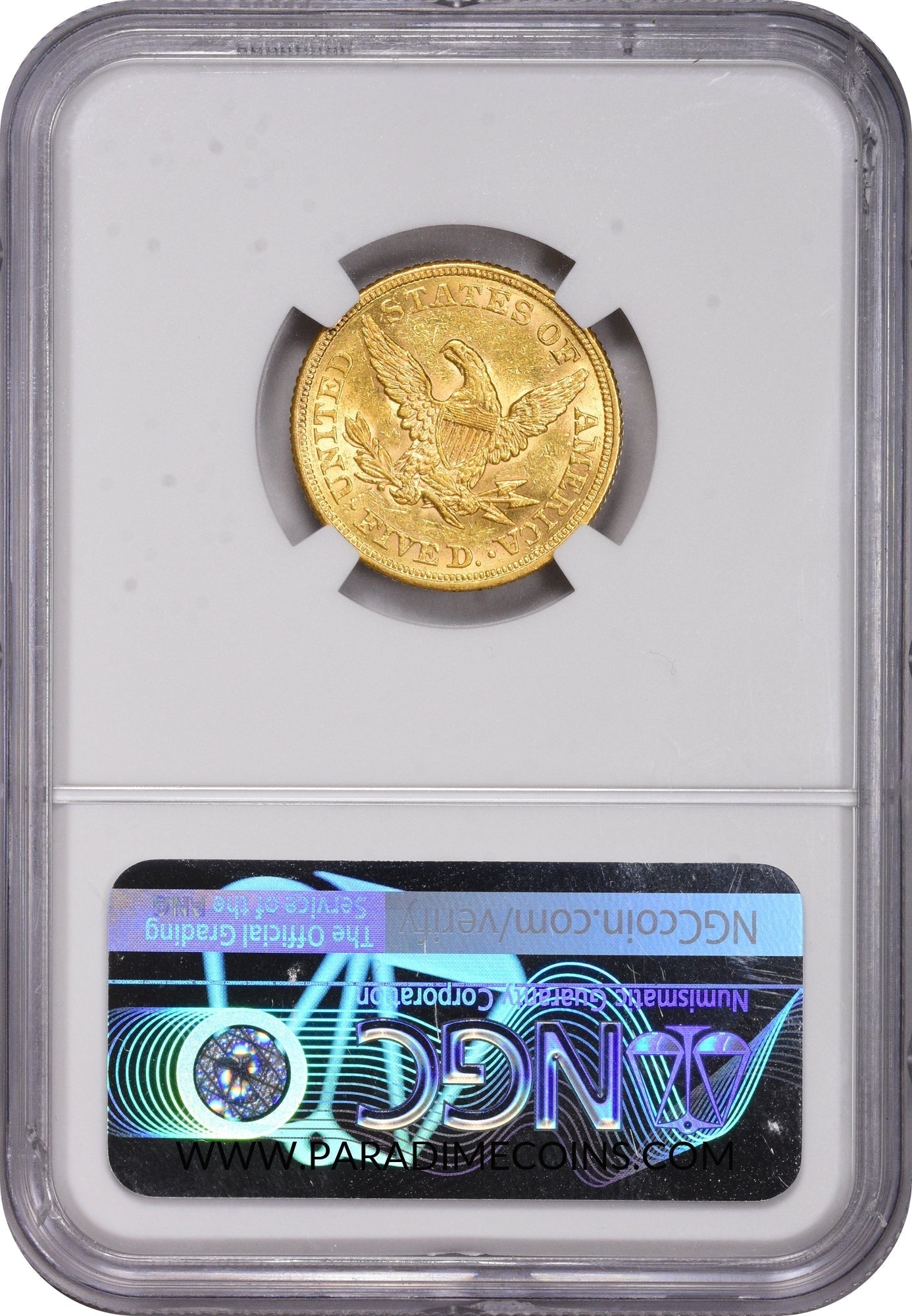 1859 $5 MS61 NGC - Paradime Coins | PCGS NGC CACG CAC Rare US Numismatic Coins For Sale
