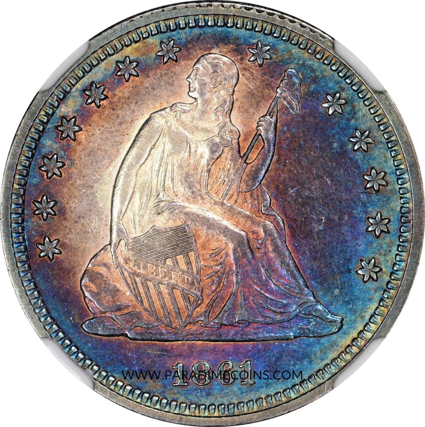1861 25C AU58 NGC - Paradime Coins | PCGS NGC CACG CAC Rare US Numismatic Coins For Sale