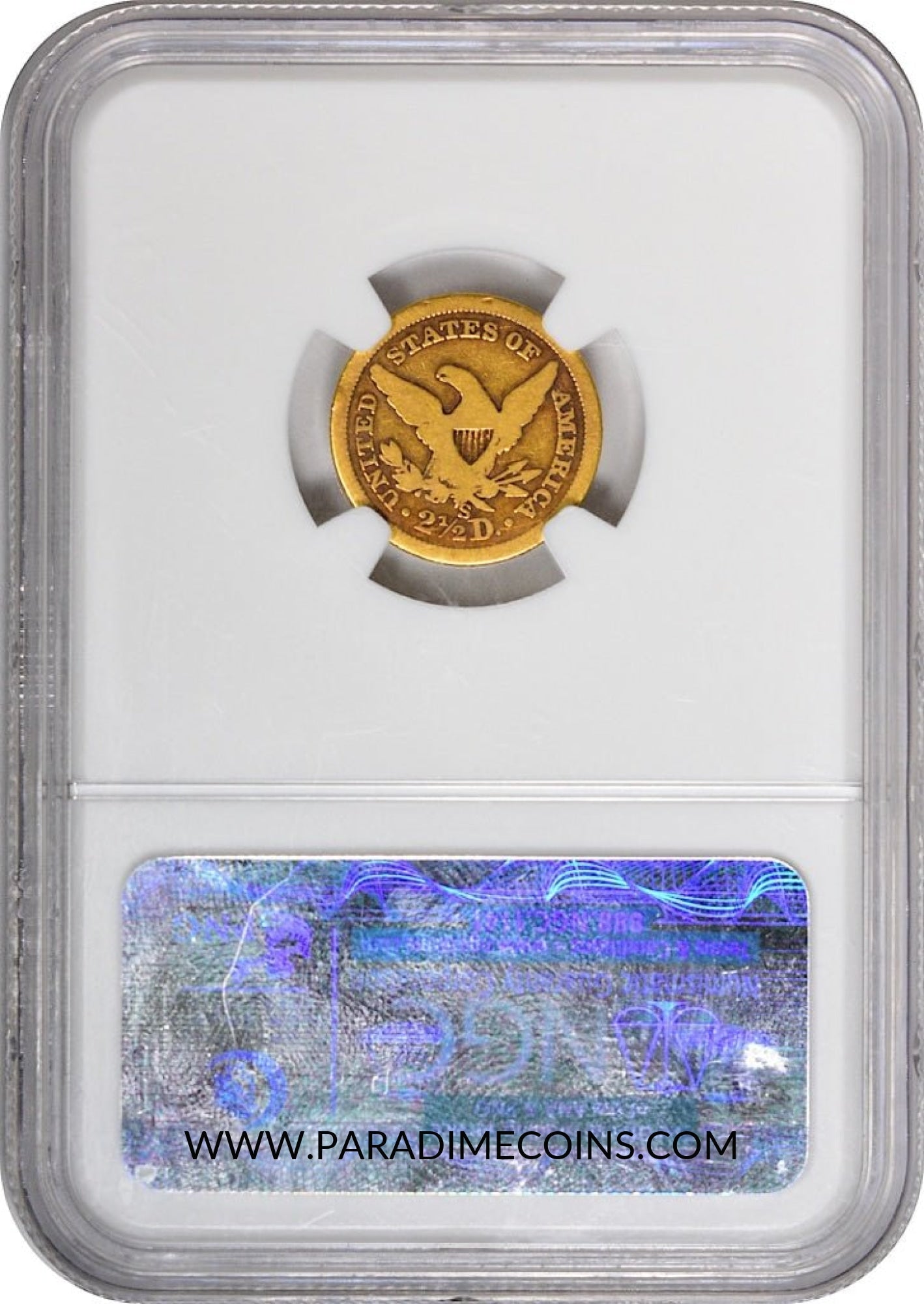 1861-S $2.5 VG10 NGC CAC - Paradime Coins | PCGS NGC CACG CAC Rare US Numismatic Coins For Sale