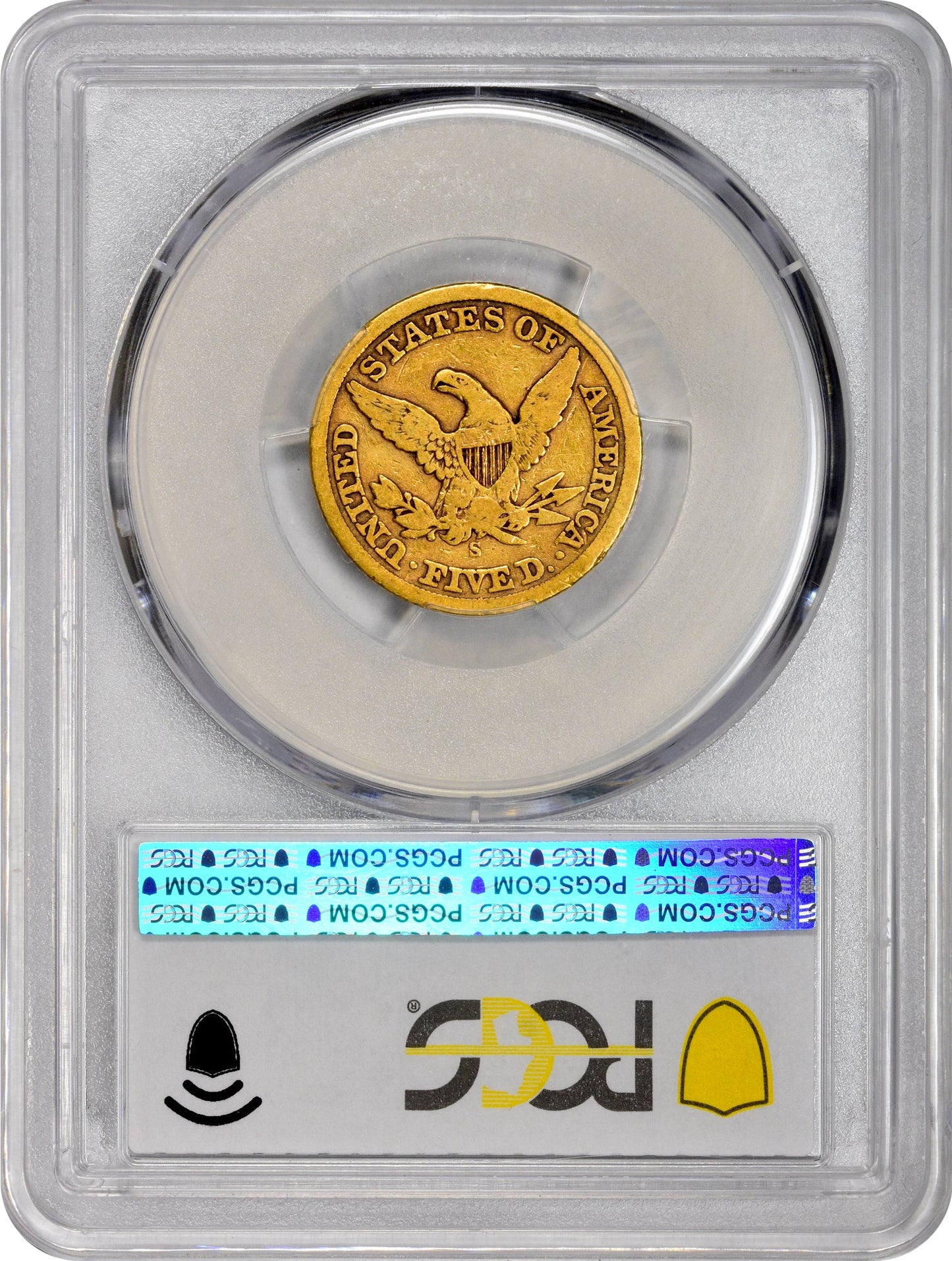 1861-S $5 F15 PCGS CAC - Paradime Coins | PCGS NGC CACG CAC Rare US Numismatic Coins For Sale
