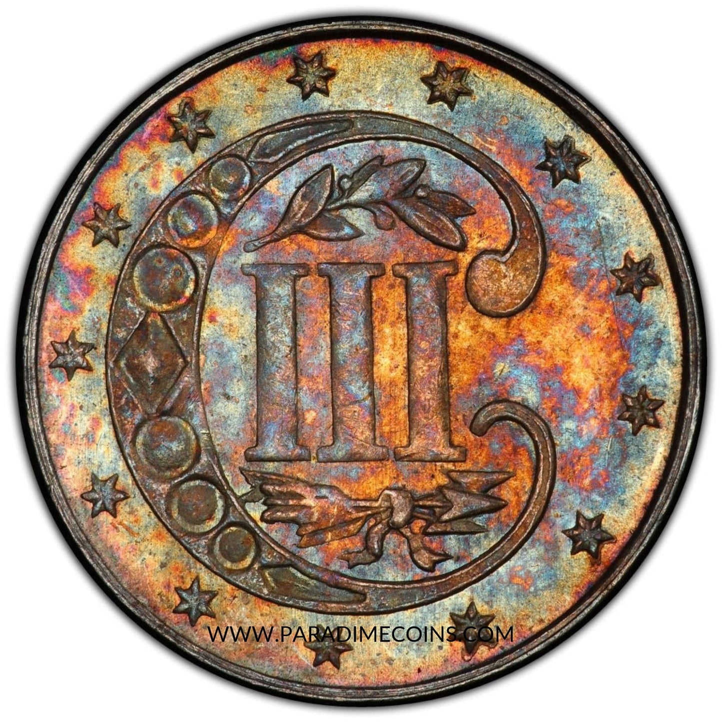 1862 3CS MS66 PCGS CAC - Paradime Coins | PCGS NGC CACG CAC Rare US Numismatic Coins For Sale