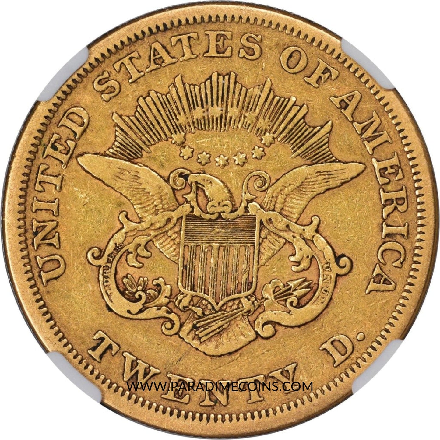 1863 $20 F15 NGC CAC - Paradime Coins | PCGS NGC CACG CAC Rare US Numismatic Coins For Sale
